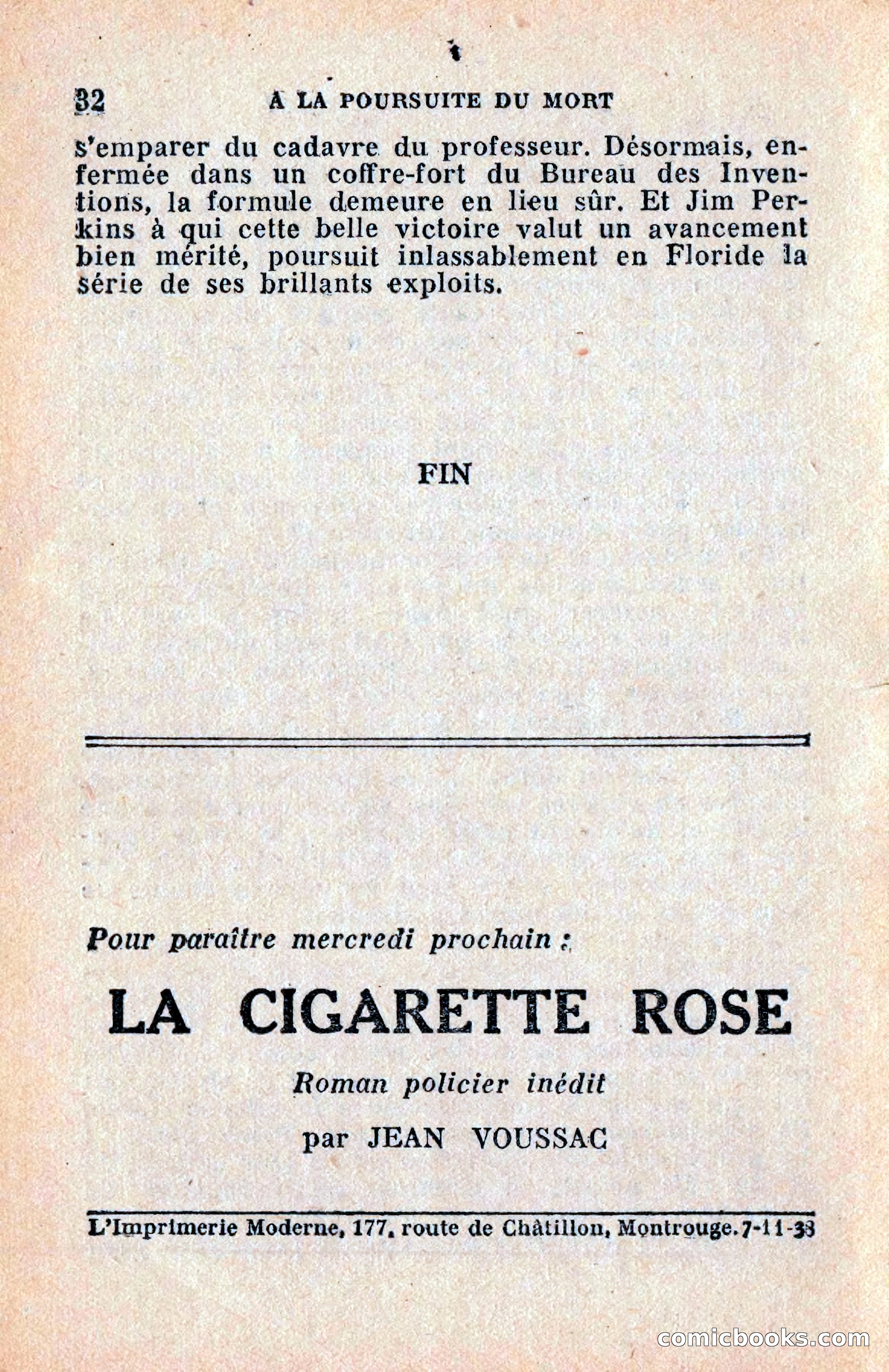 Le Petit Roman Policier Complet: À la Poursuite du Mort — page 34 of 36