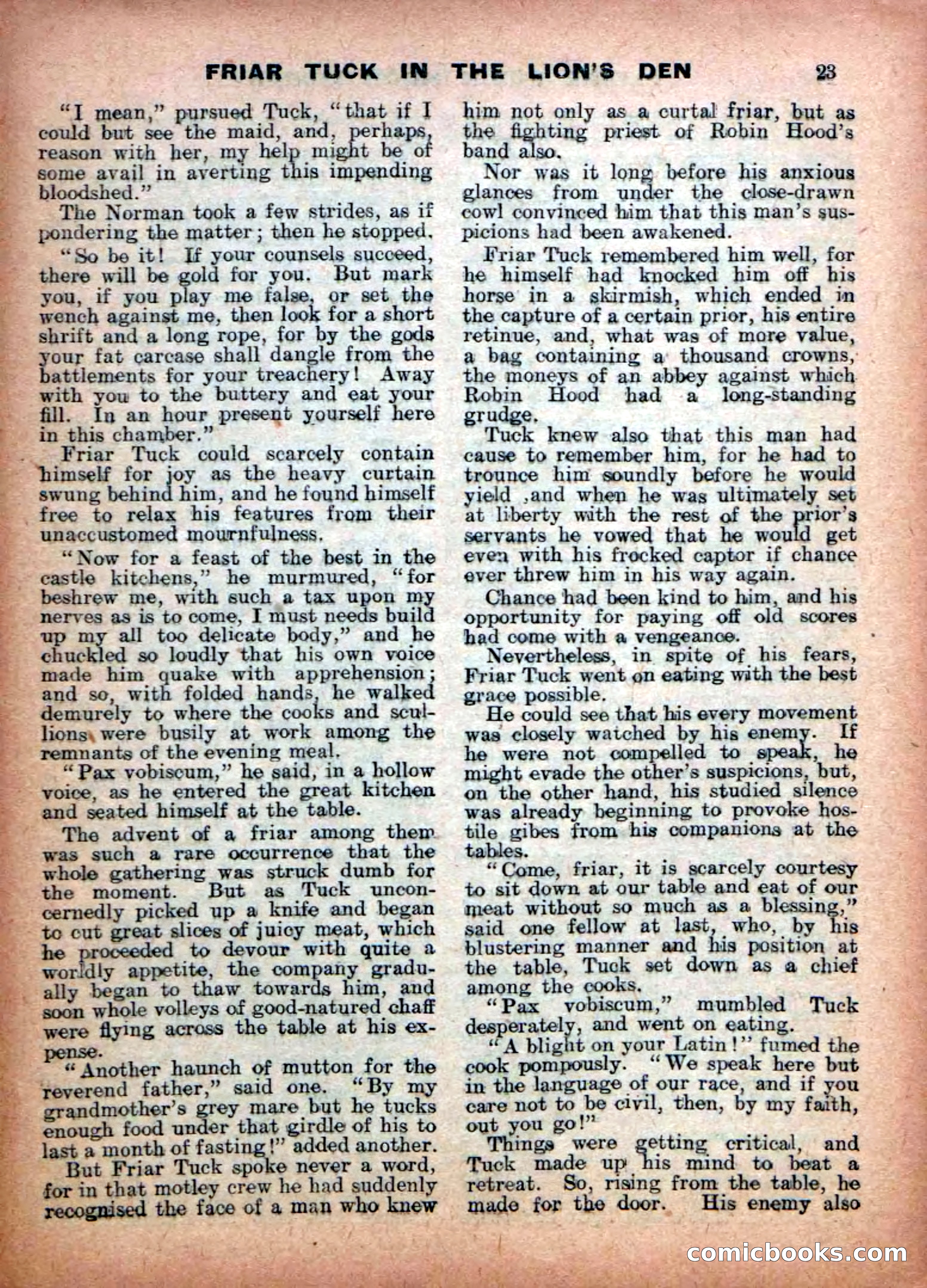 Robin Hood Library No. 16: In Desperate Plight — page 25 of 36