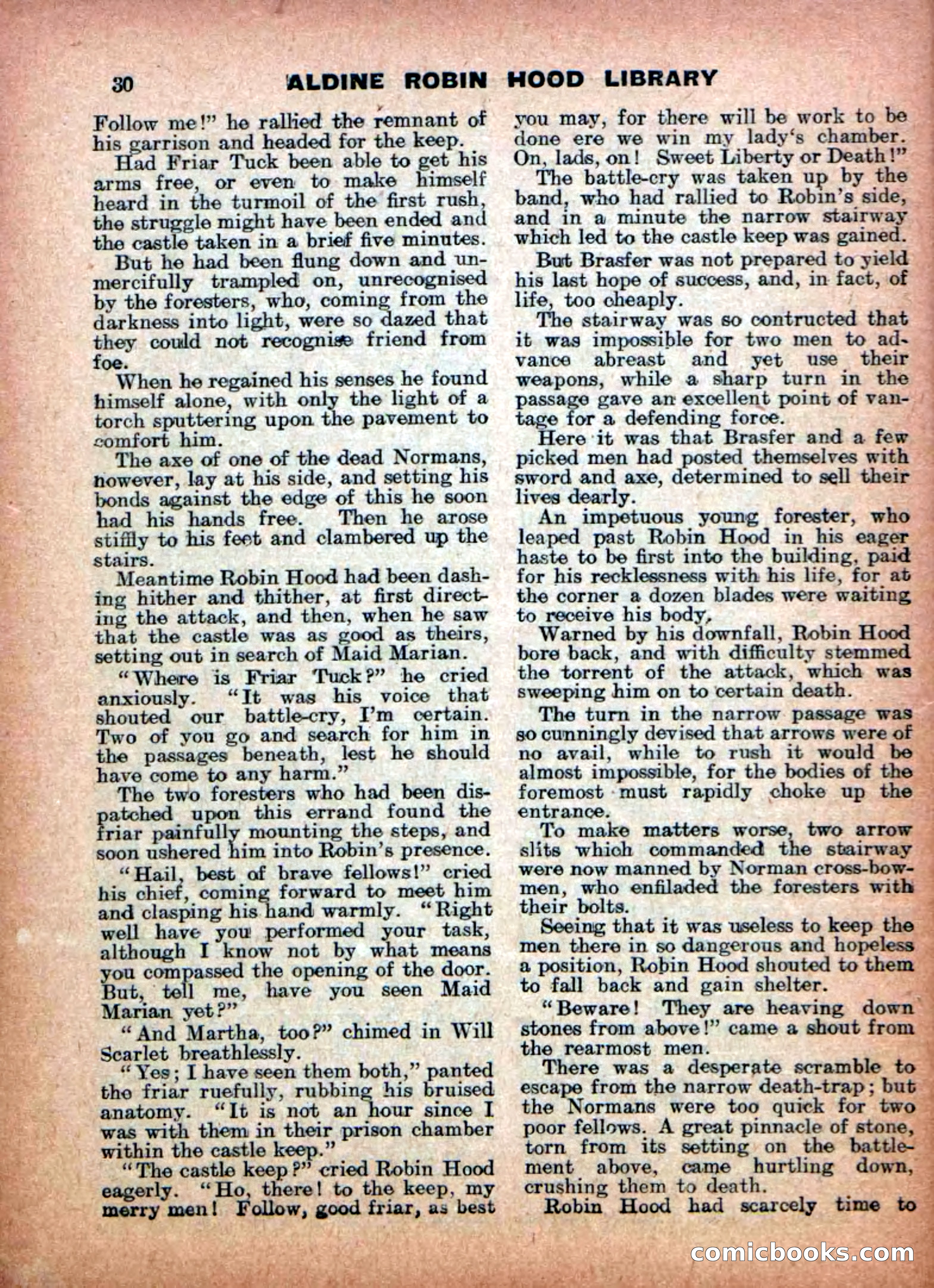 Robin Hood Library No. 16: In Desperate Plight — page 32 of 36