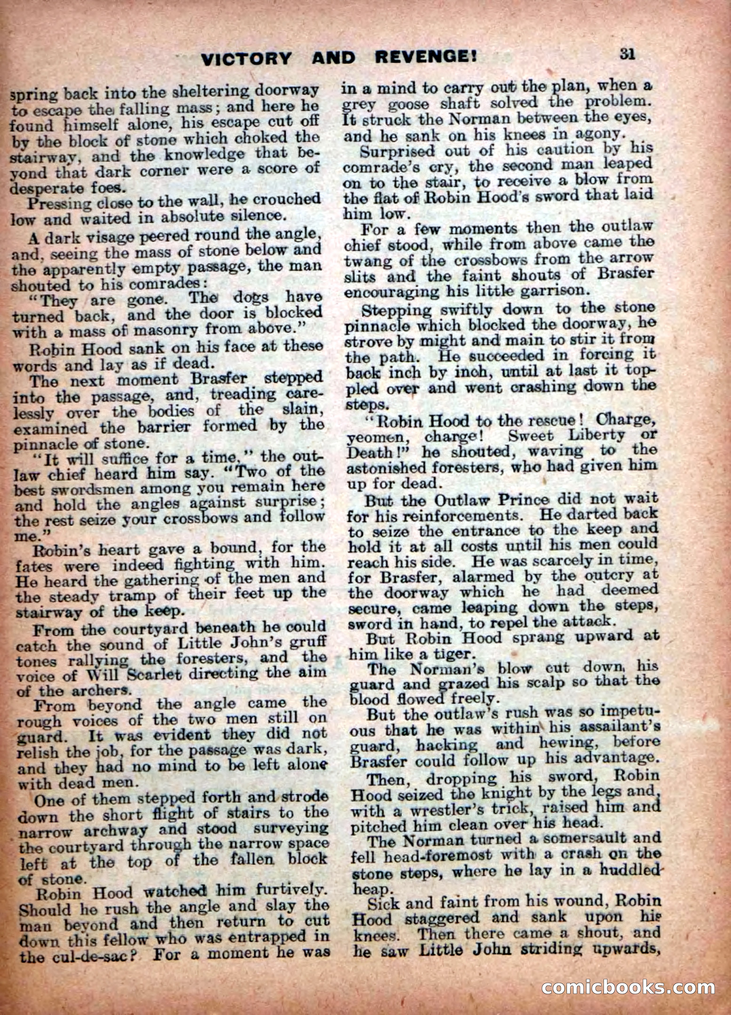 Robin Hood Library No. 16: In Desperate Plight — page 33 of 36