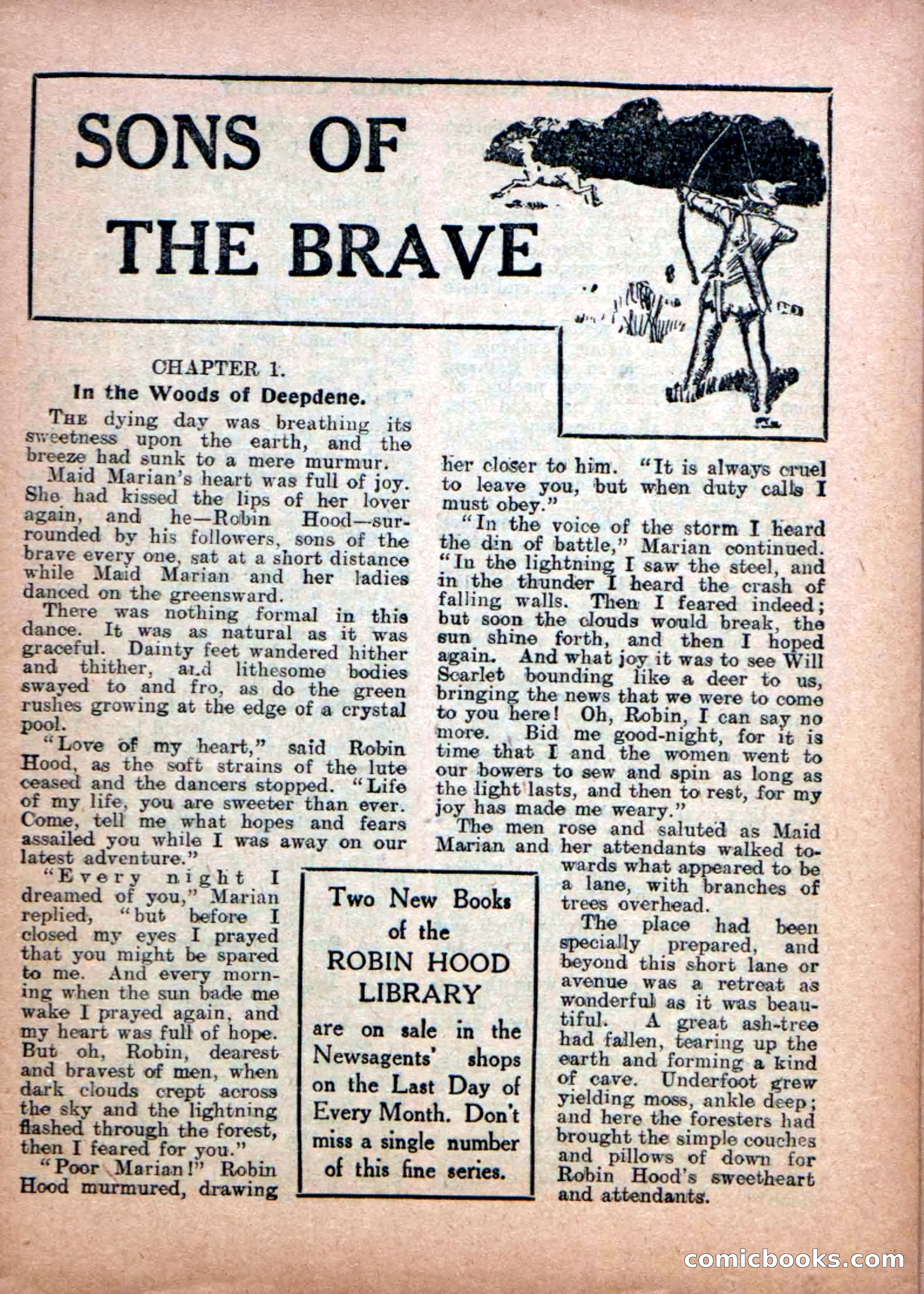Robin Hood Library No. 18: Sons of the Brave — page 3 of 36