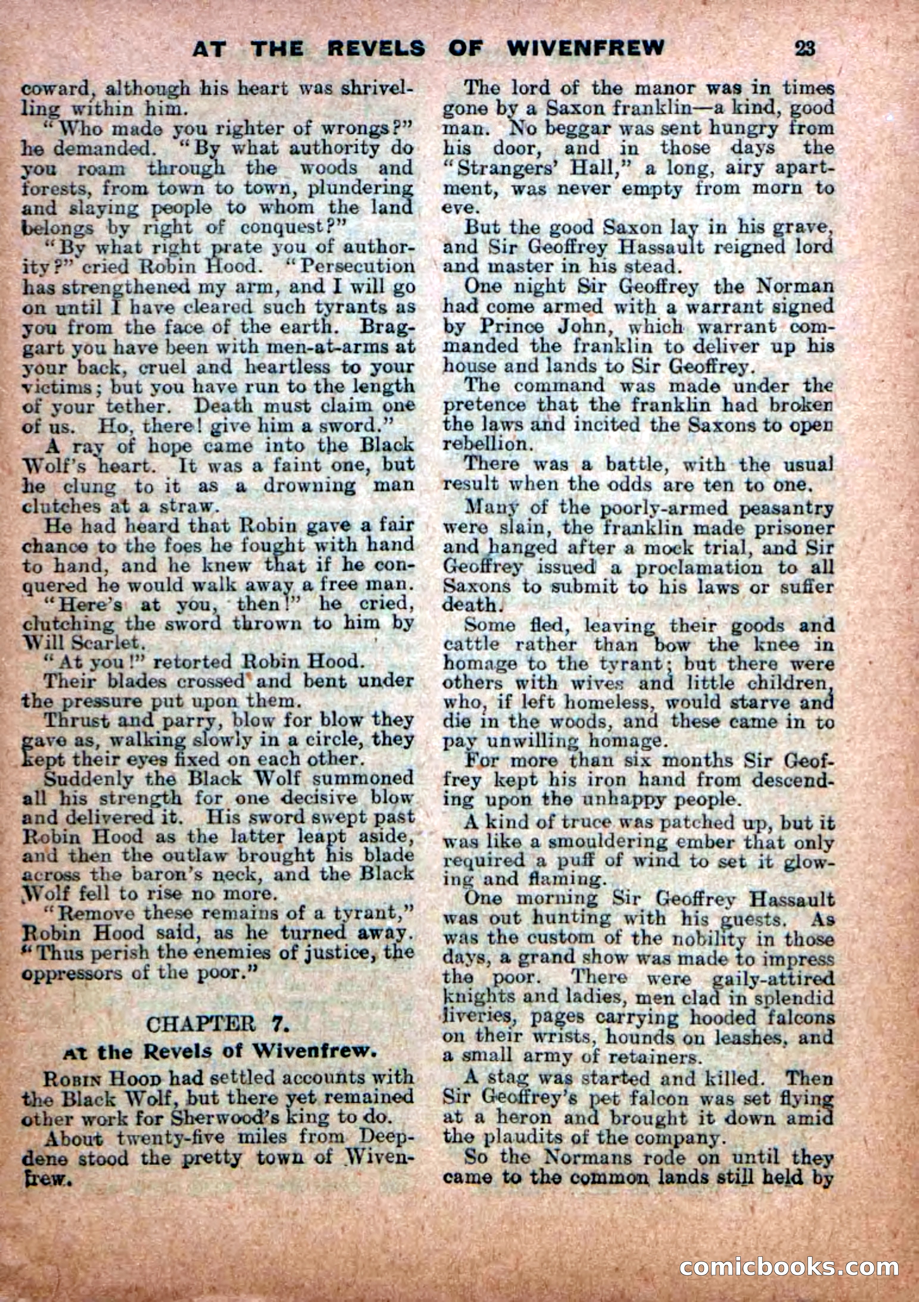 Robin Hood Library No. 18: Sons of the Brave — page 25 of 36