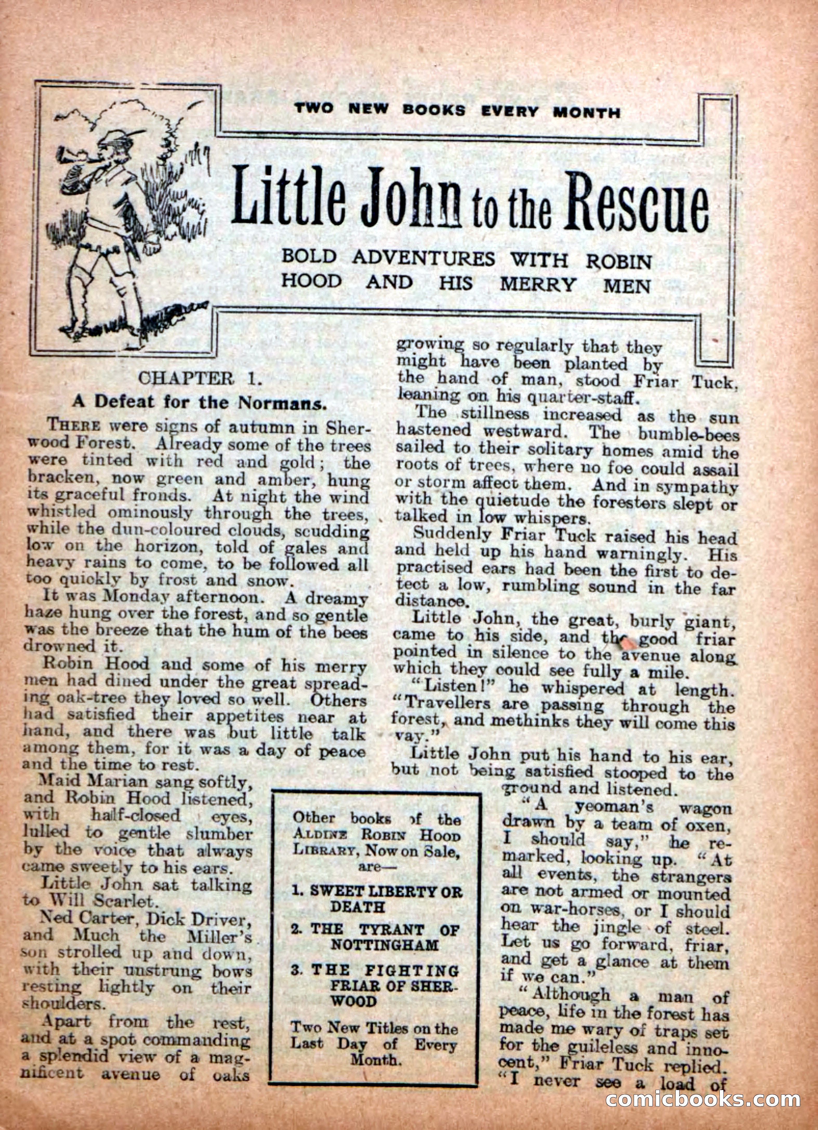 Aldine Robin Hood Library No. 4: Little John to the Rescue — page 3 of 34