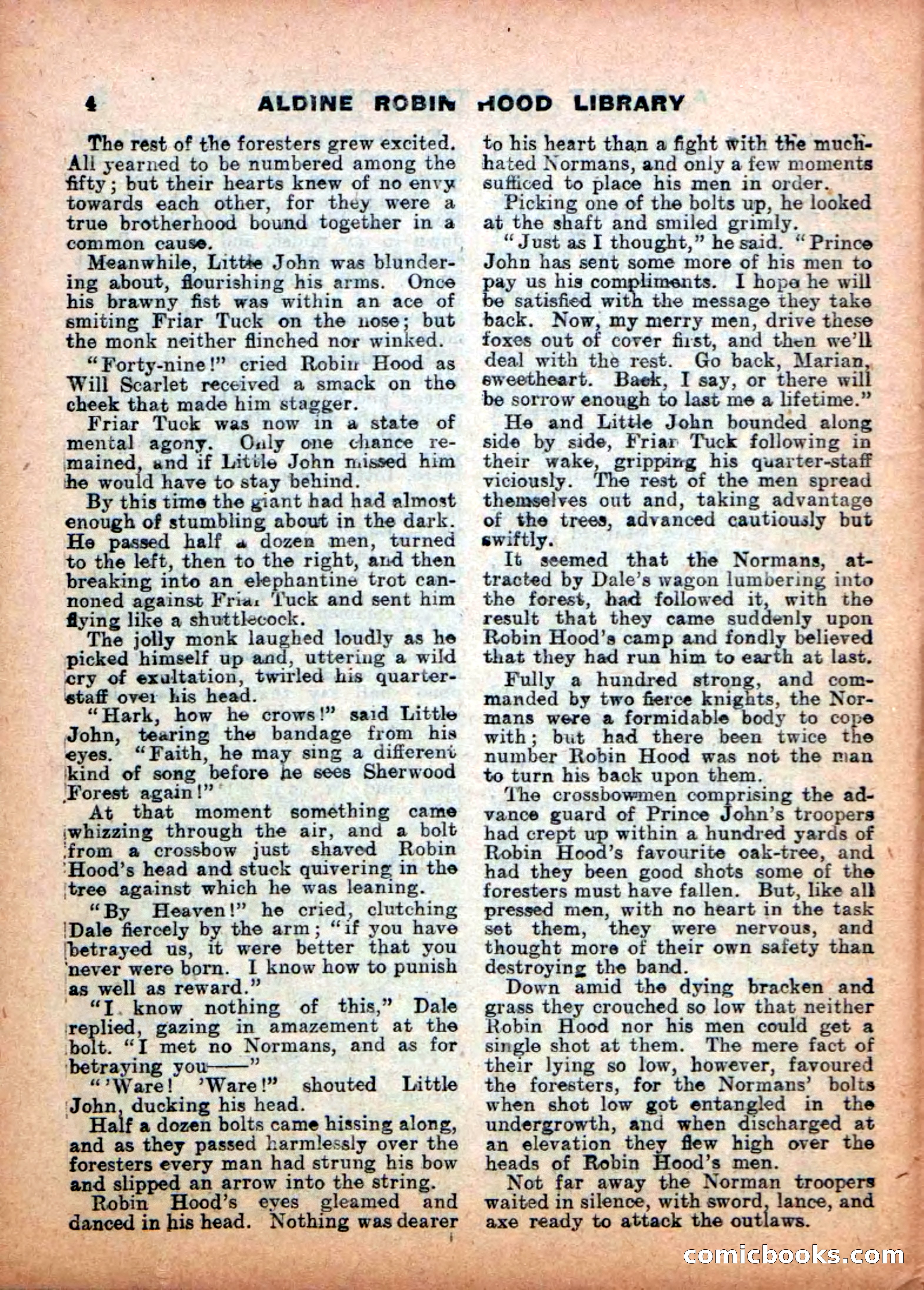 Aldine Robin Hood Library No. 4: Little John to the Rescue — page 6 of 34