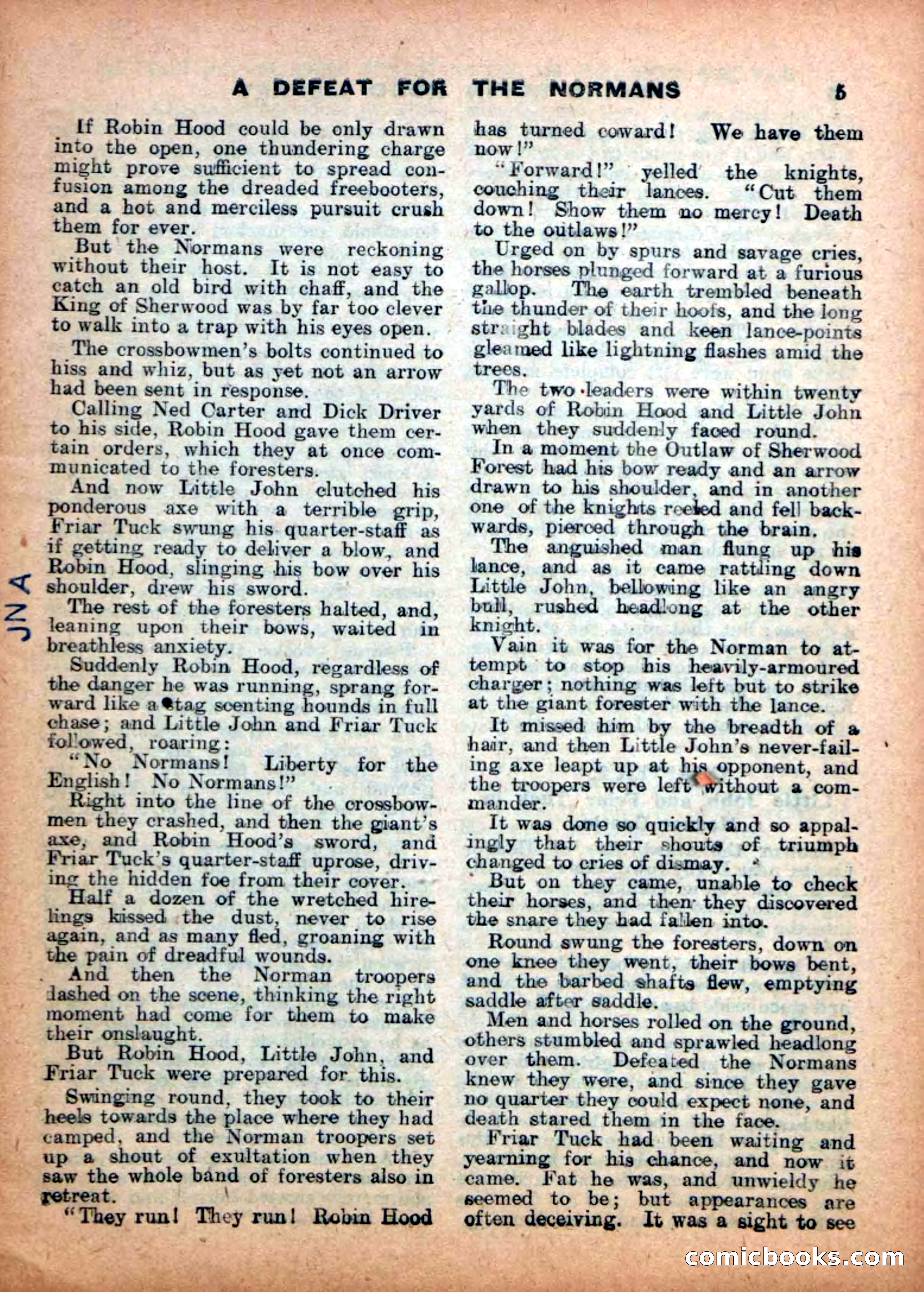 Aldine Robin Hood Library No. 4: Little John to the Rescue — page 7 of 34