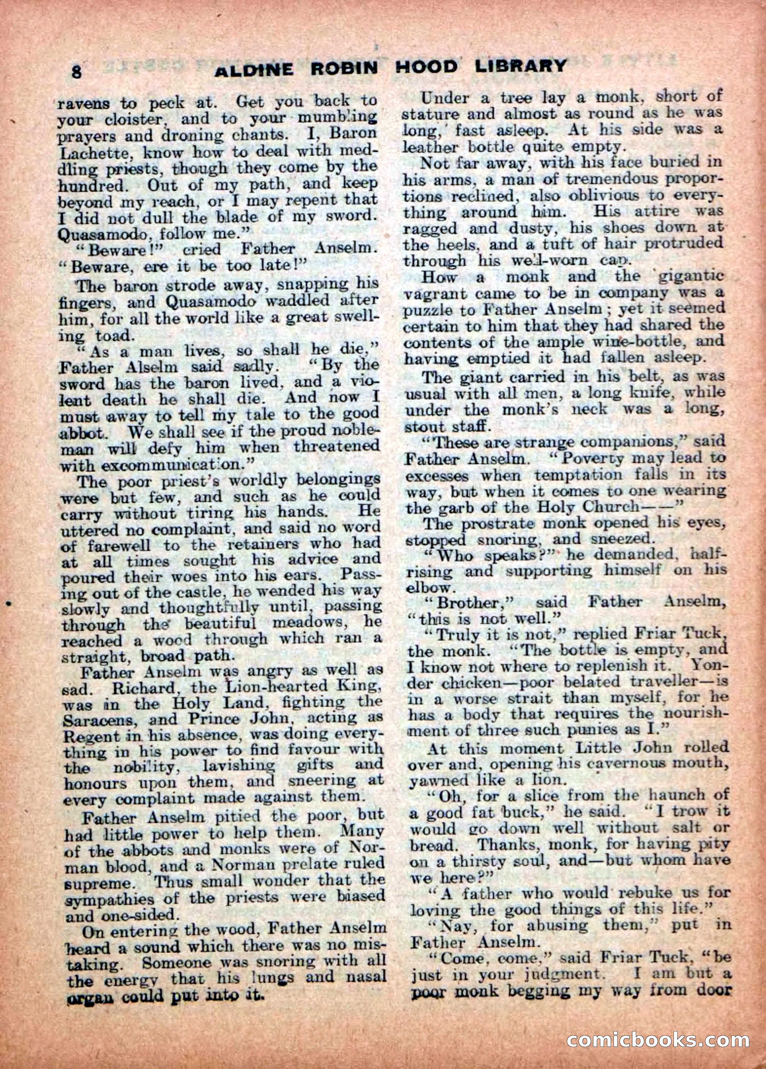 Aldine Robin Hood Library No. 4: Little John to the Rescue — page 10 of 34