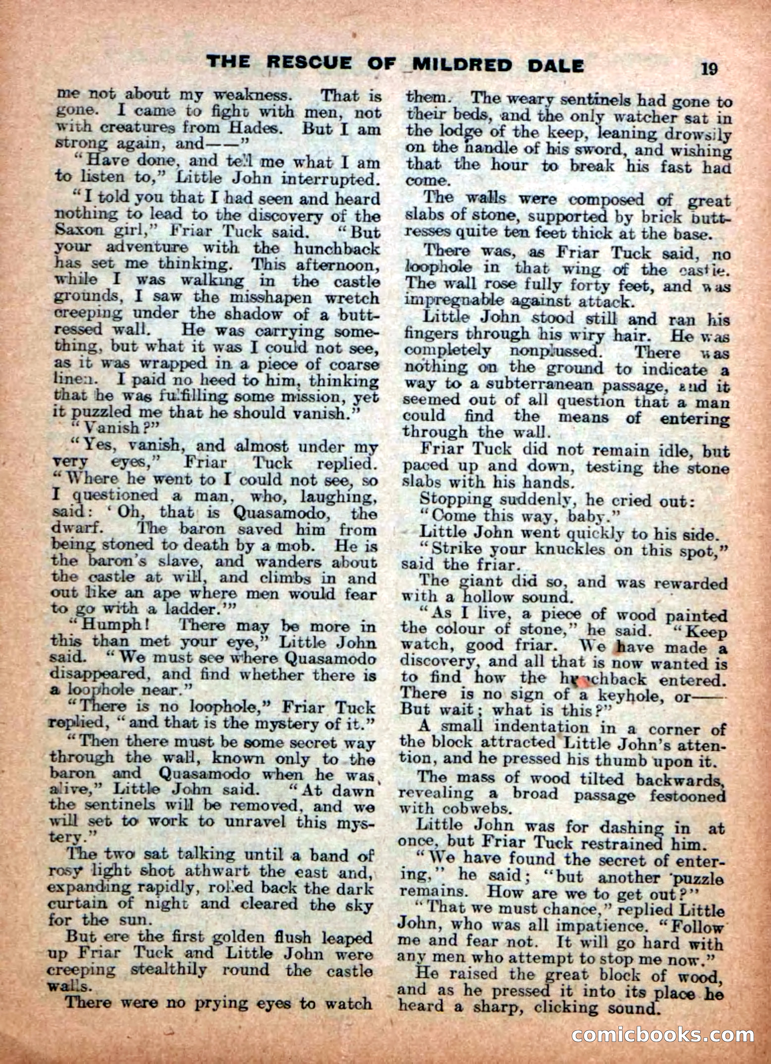 Aldine Robin Hood Library No. 4: Little John to the Rescue — page 19 of 34