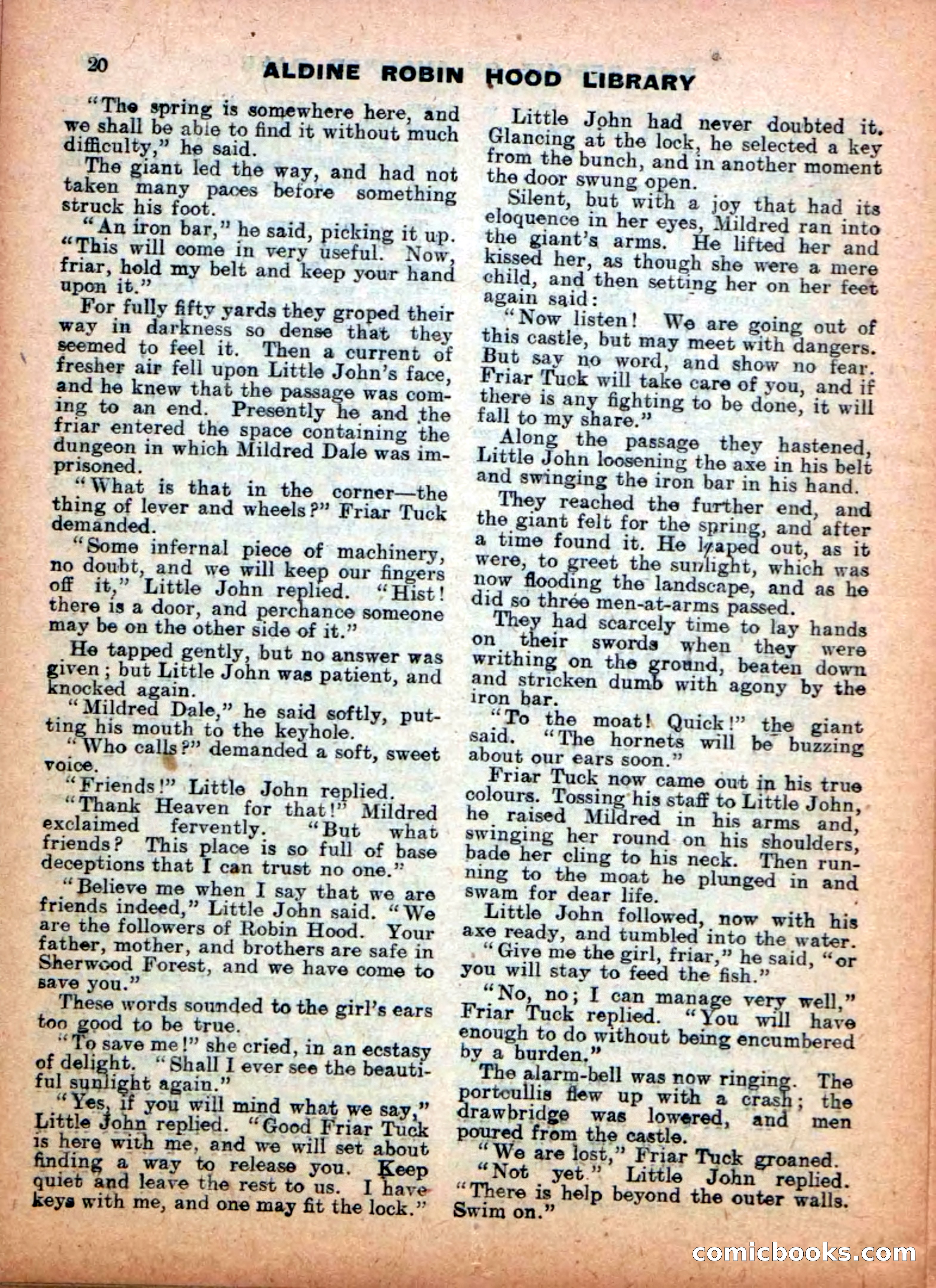 Aldine Robin Hood Library No. 4: Little John to the Rescue — page 20 of 34