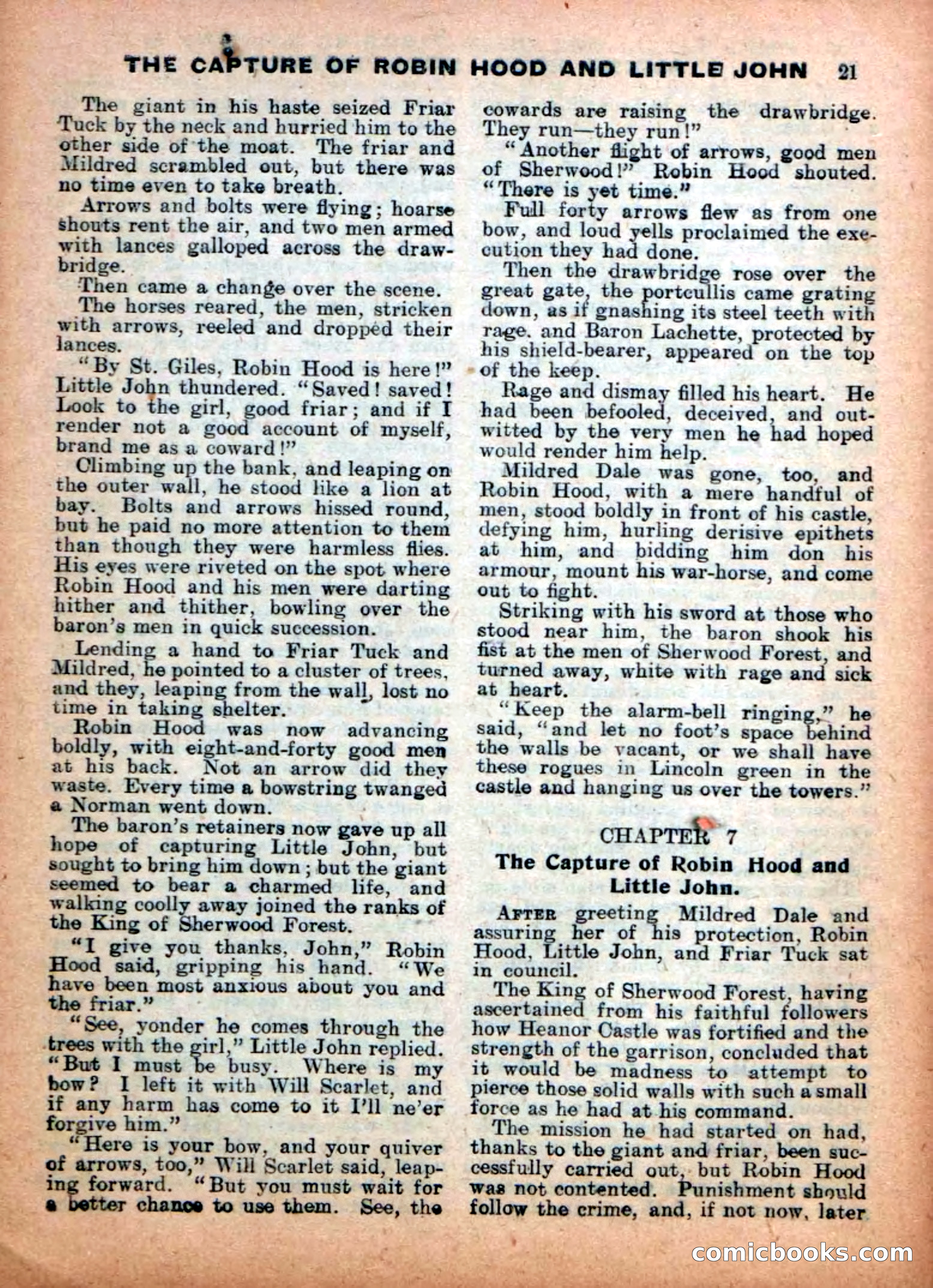 Aldine Robin Hood Library No. 4: Little John to the Rescue — page 21 of 34