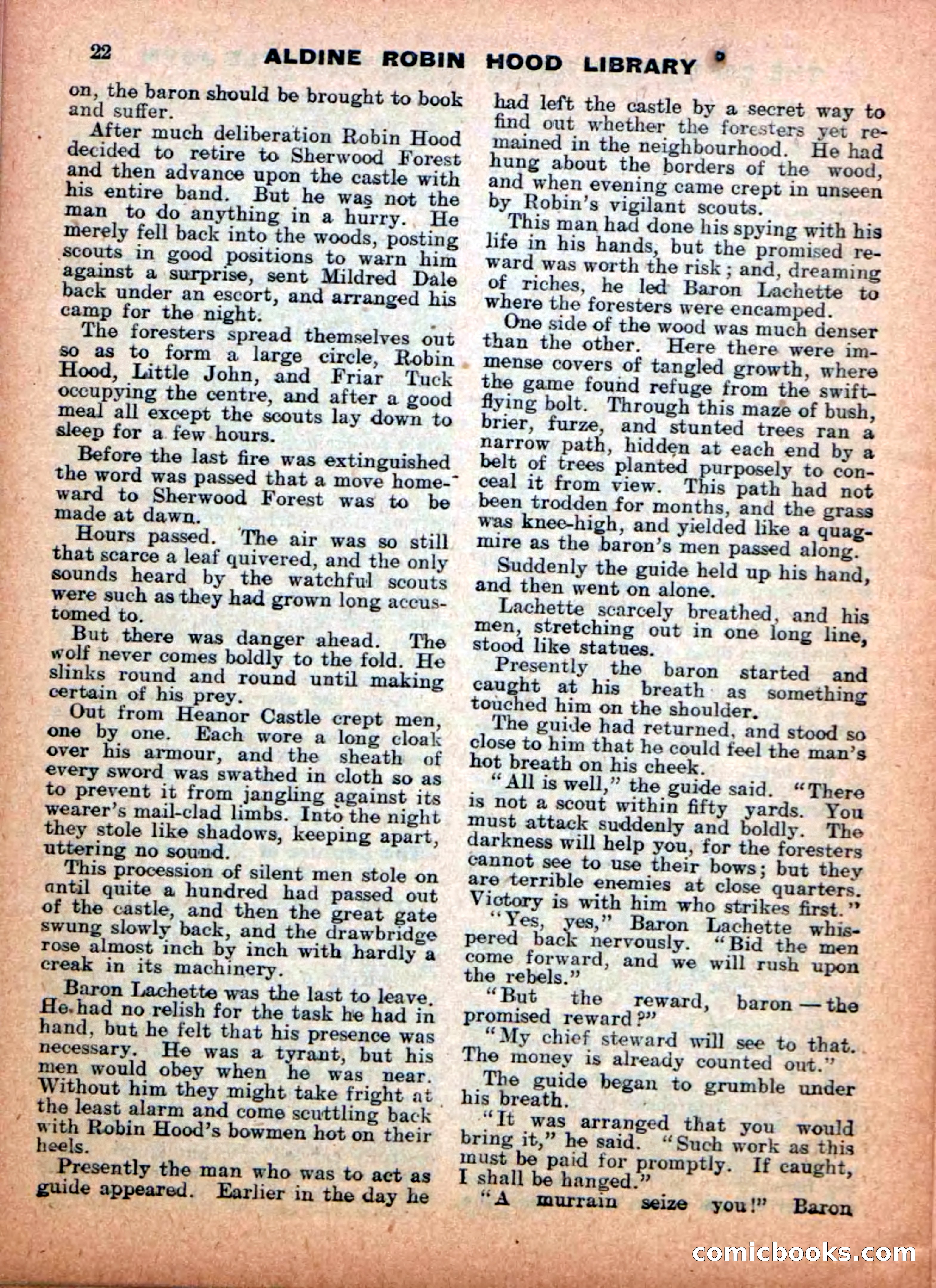 Aldine Robin Hood Library No. 4: Little John to the Rescue — page 22 of 34