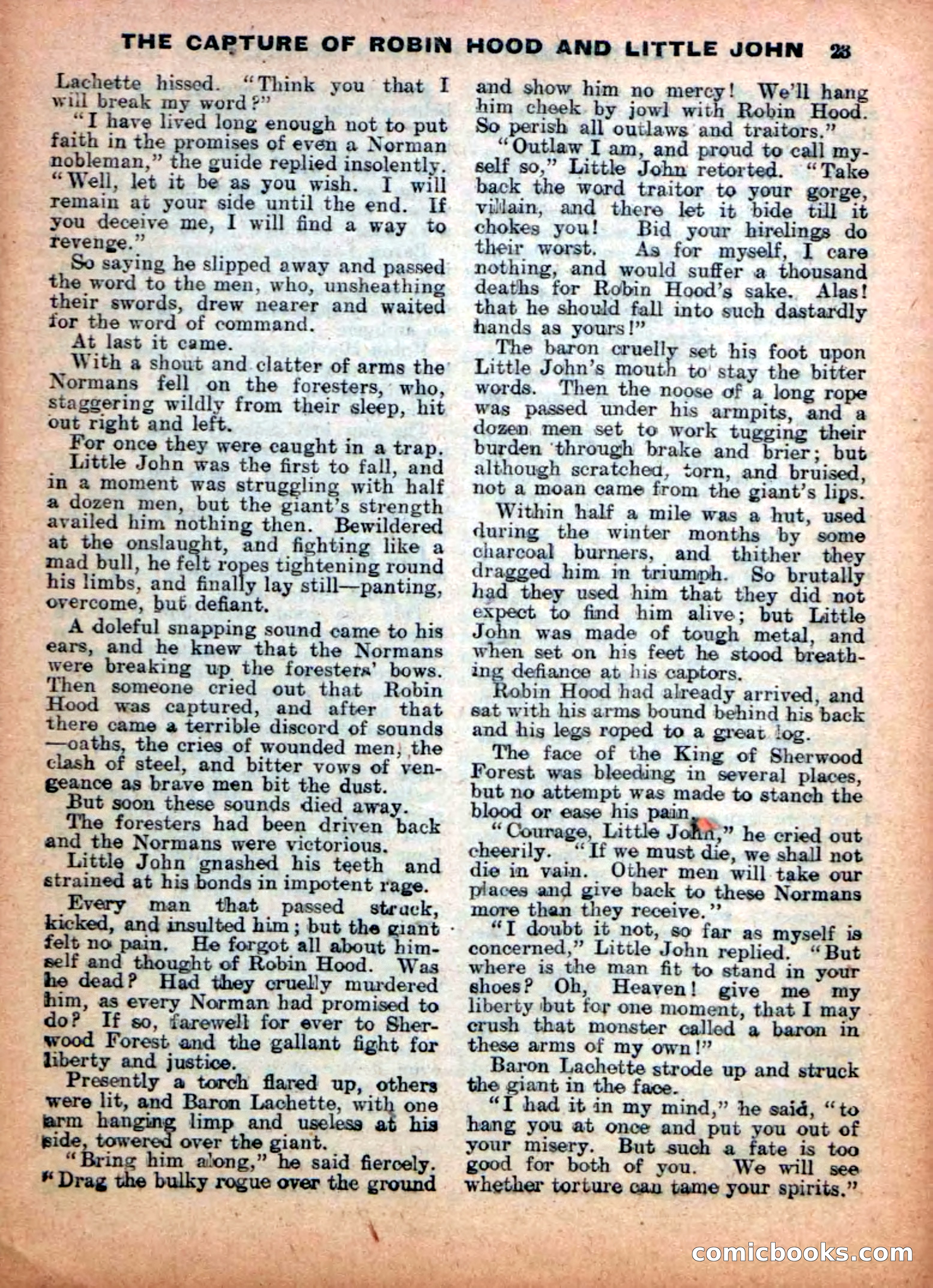 Aldine Robin Hood Library No. 4: Little John to the Rescue — page 23 of 34