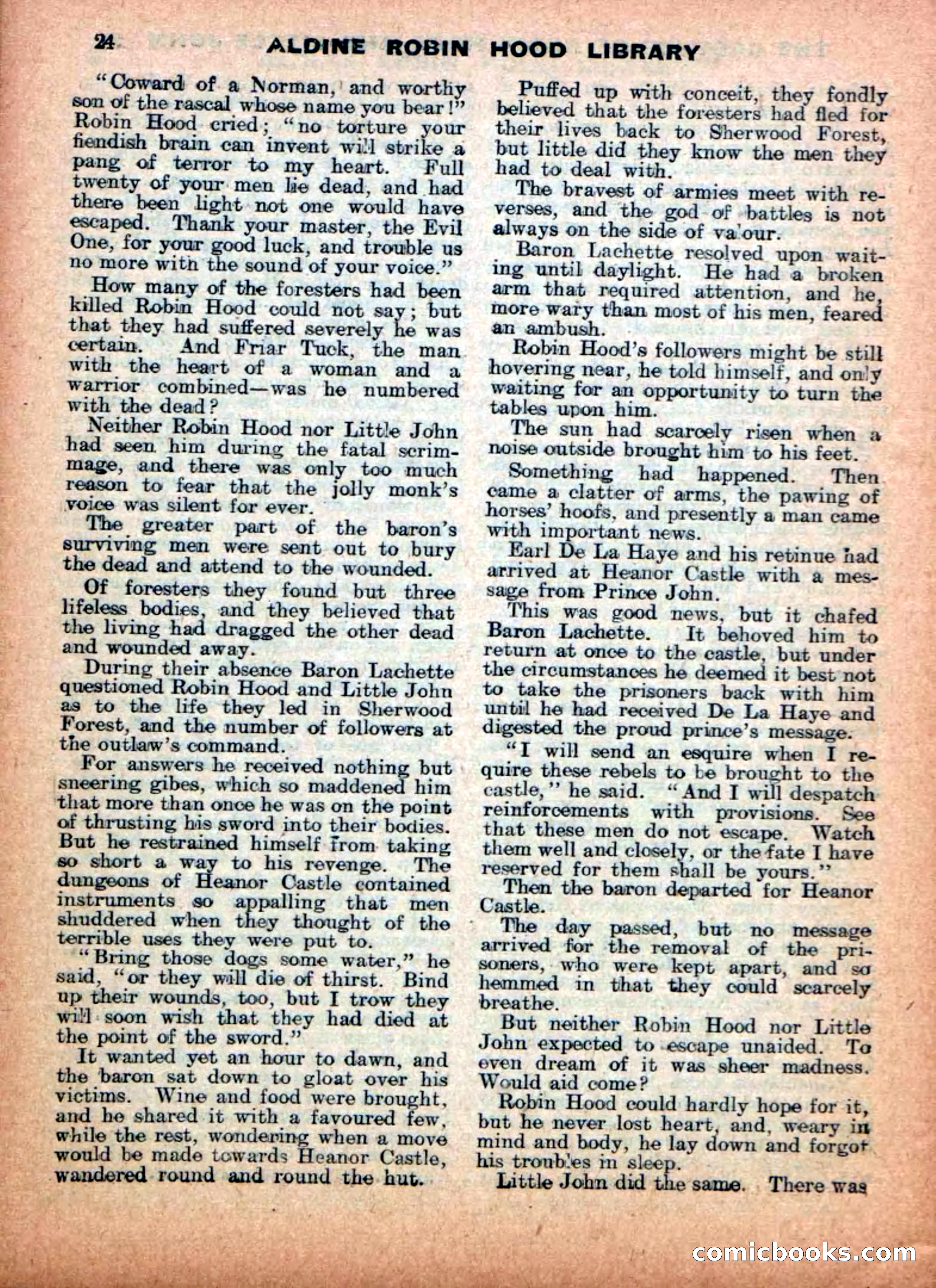 Aldine Robin Hood Library No. 4: Little John to the Rescue — page 24 of 34
