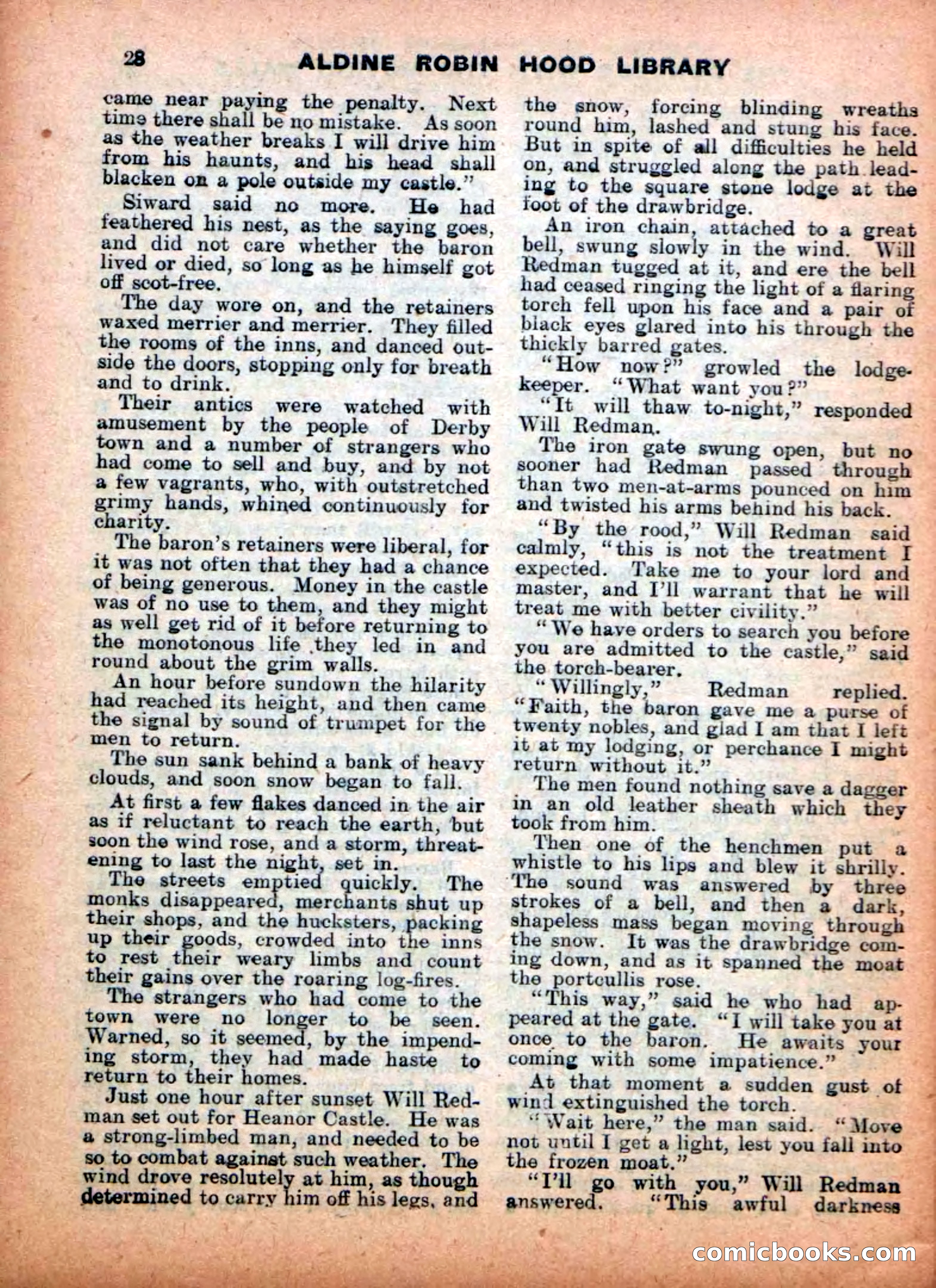 Aldine Robin Hood Library No. 4: Little John to the Rescue — page 28 of 34