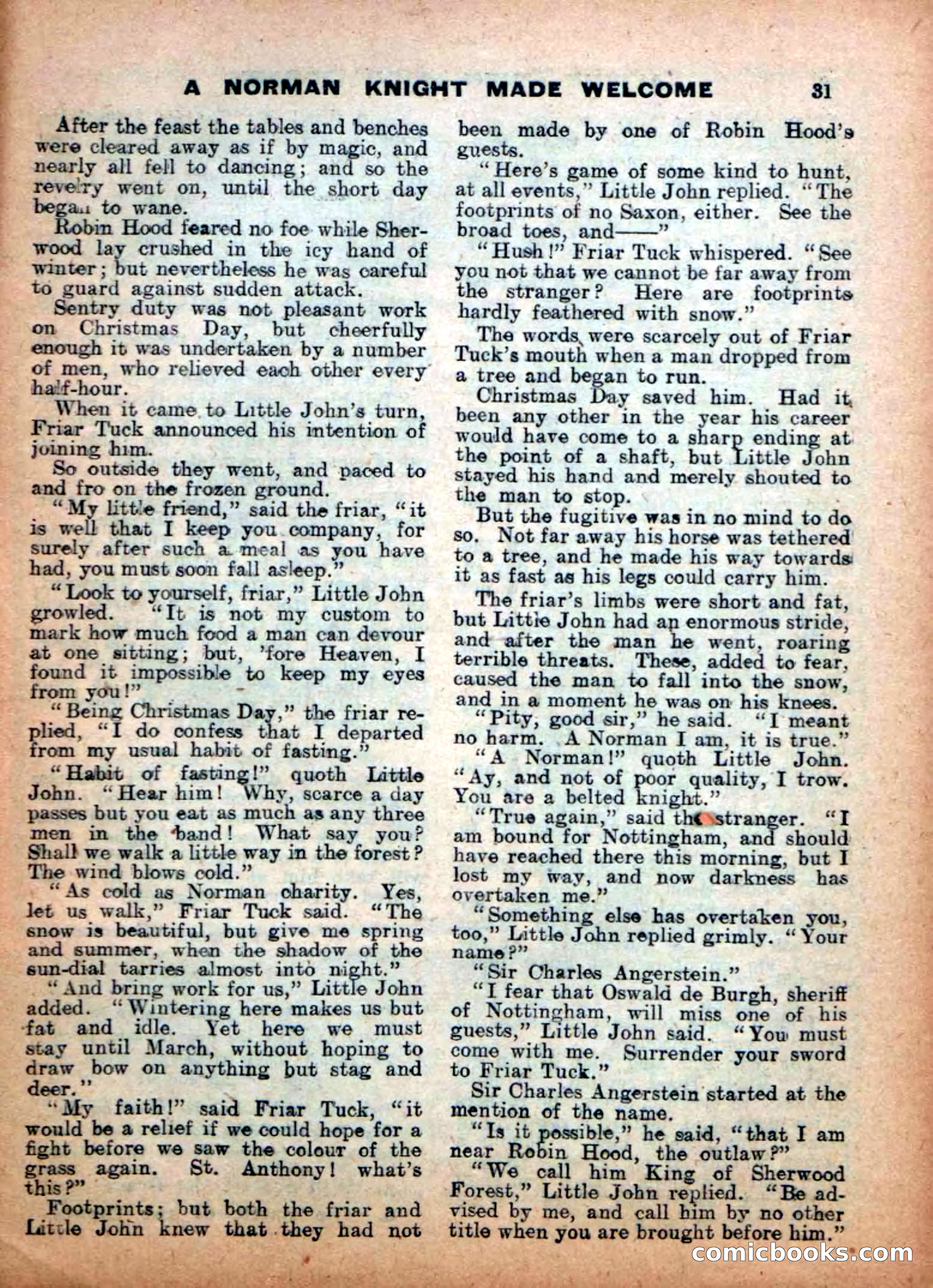 Aldine Robin Hood Library No. 4: Little John to the Rescue — page 31 of 34