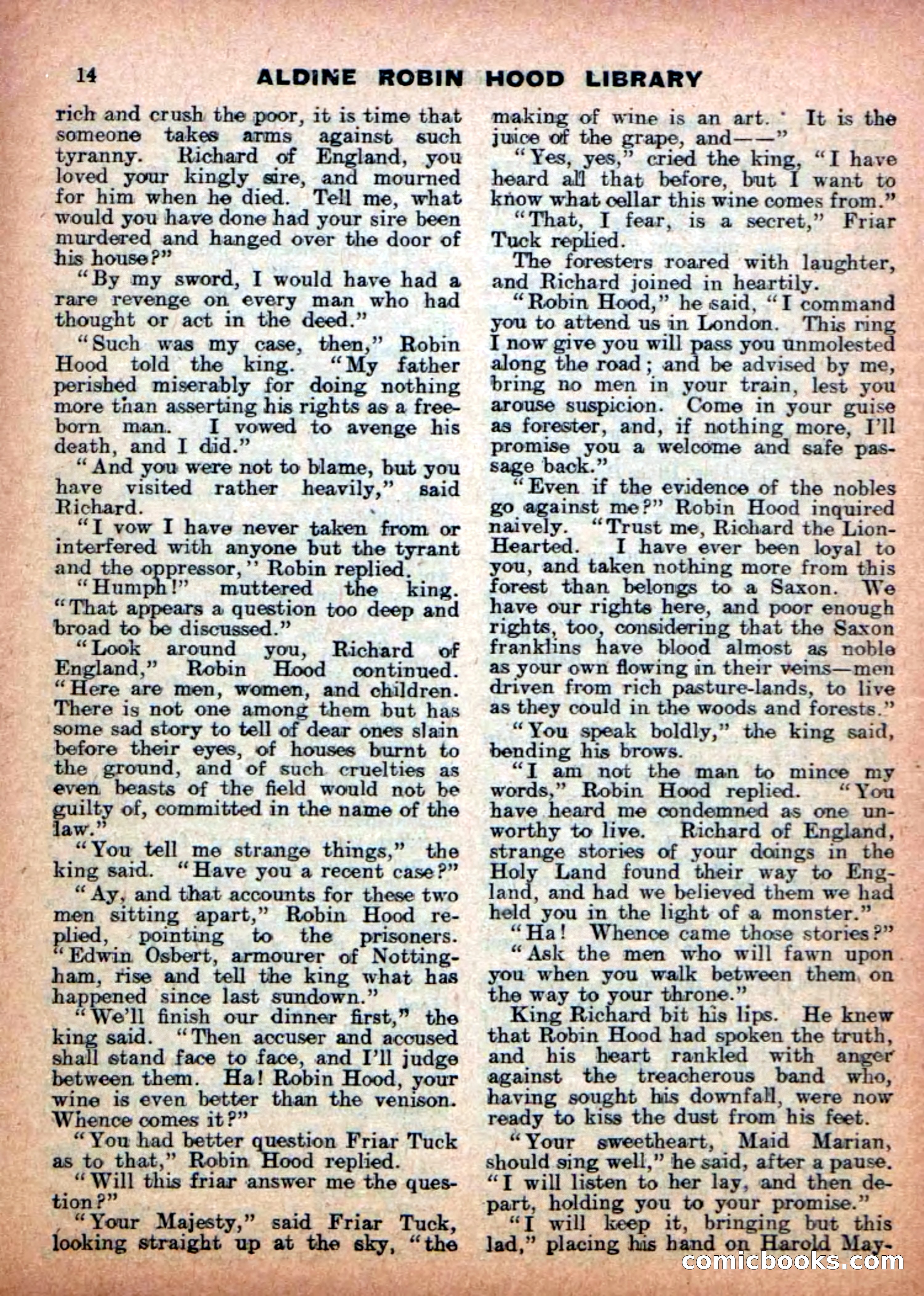 Aldine Robin Hood Library No. 7 — page 16 of 36