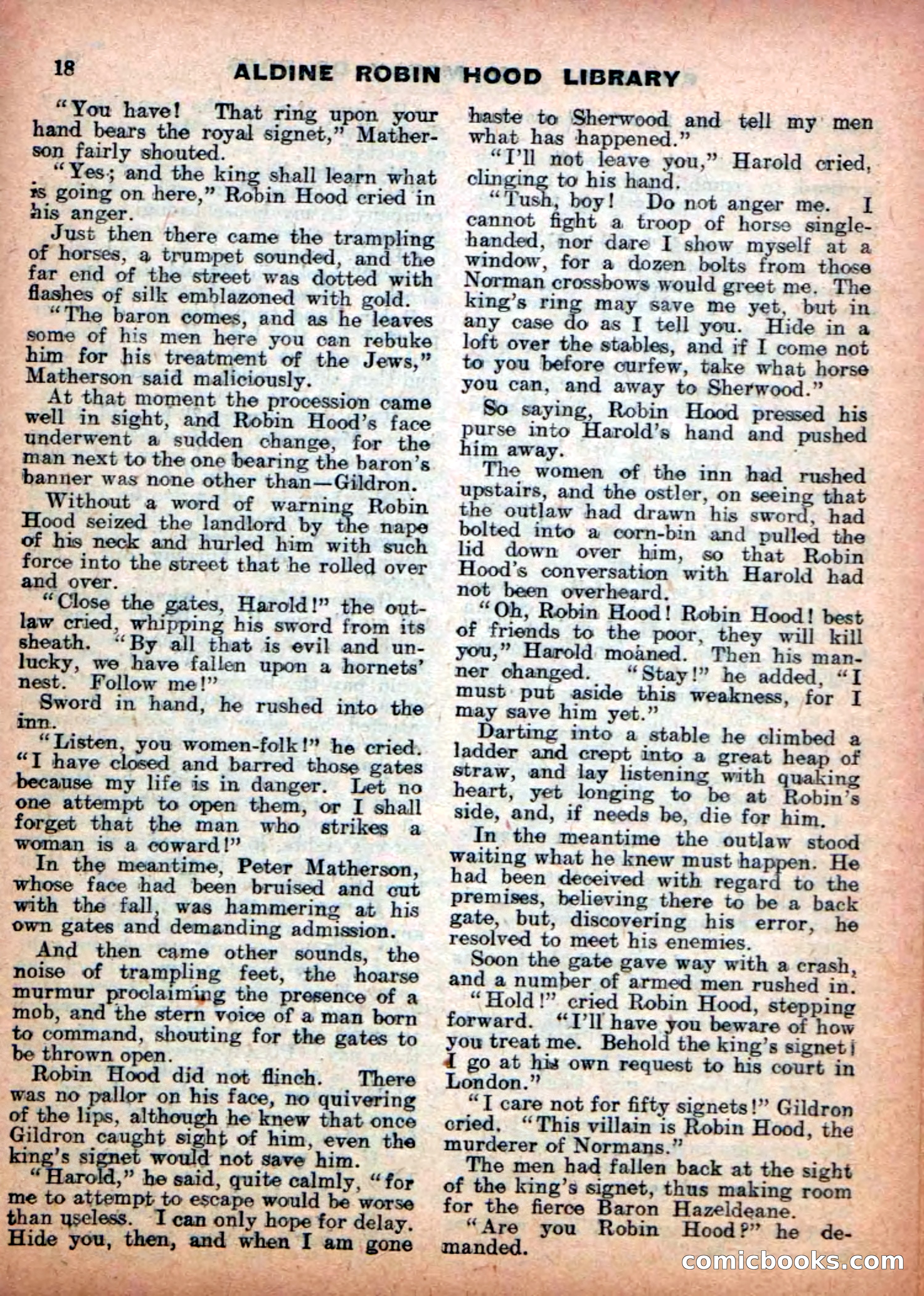 Aldine Robin Hood Library No. 7 — page 20 of 36