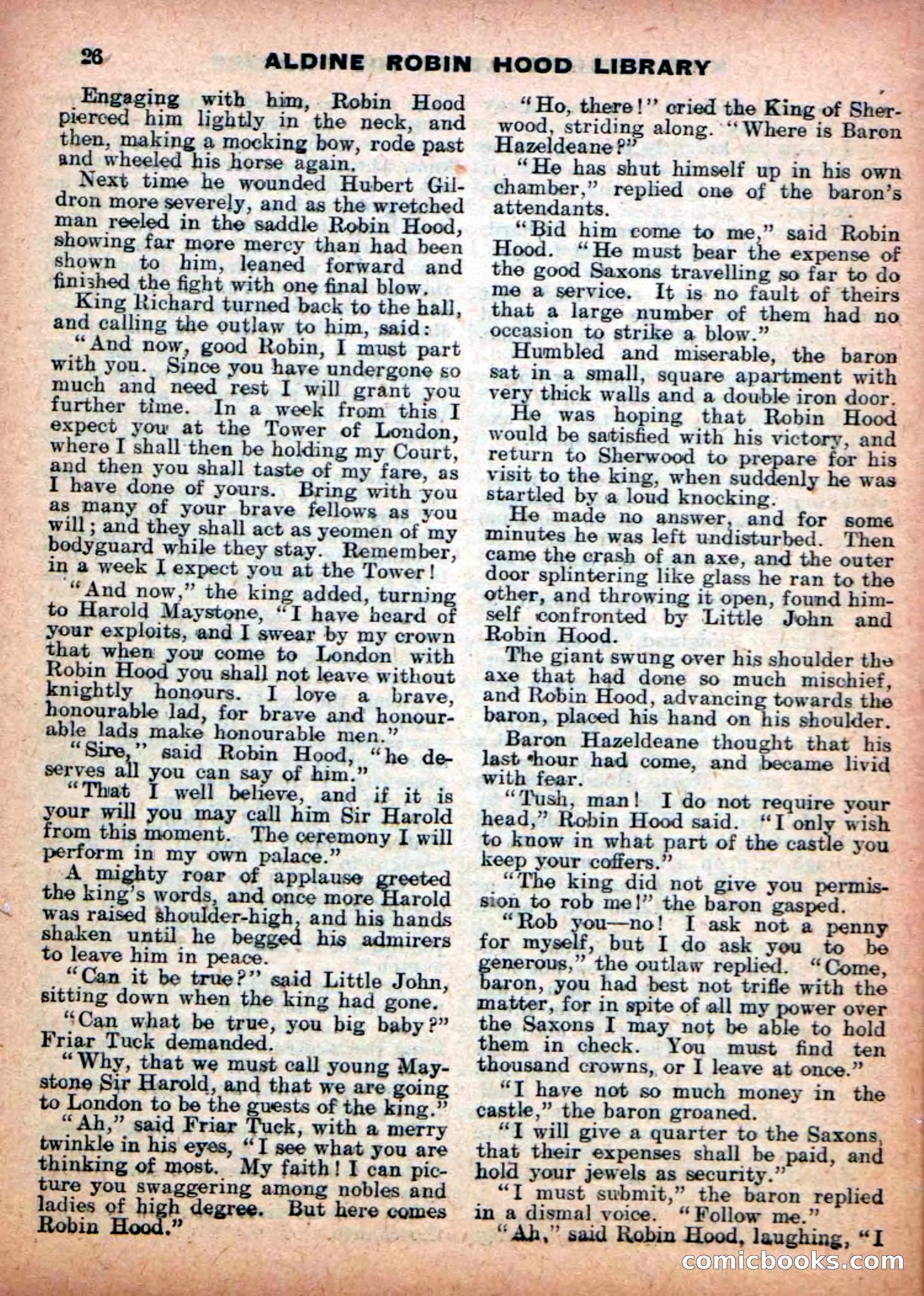 Aldine Robin Hood Library No. 7 — page 28 of 36