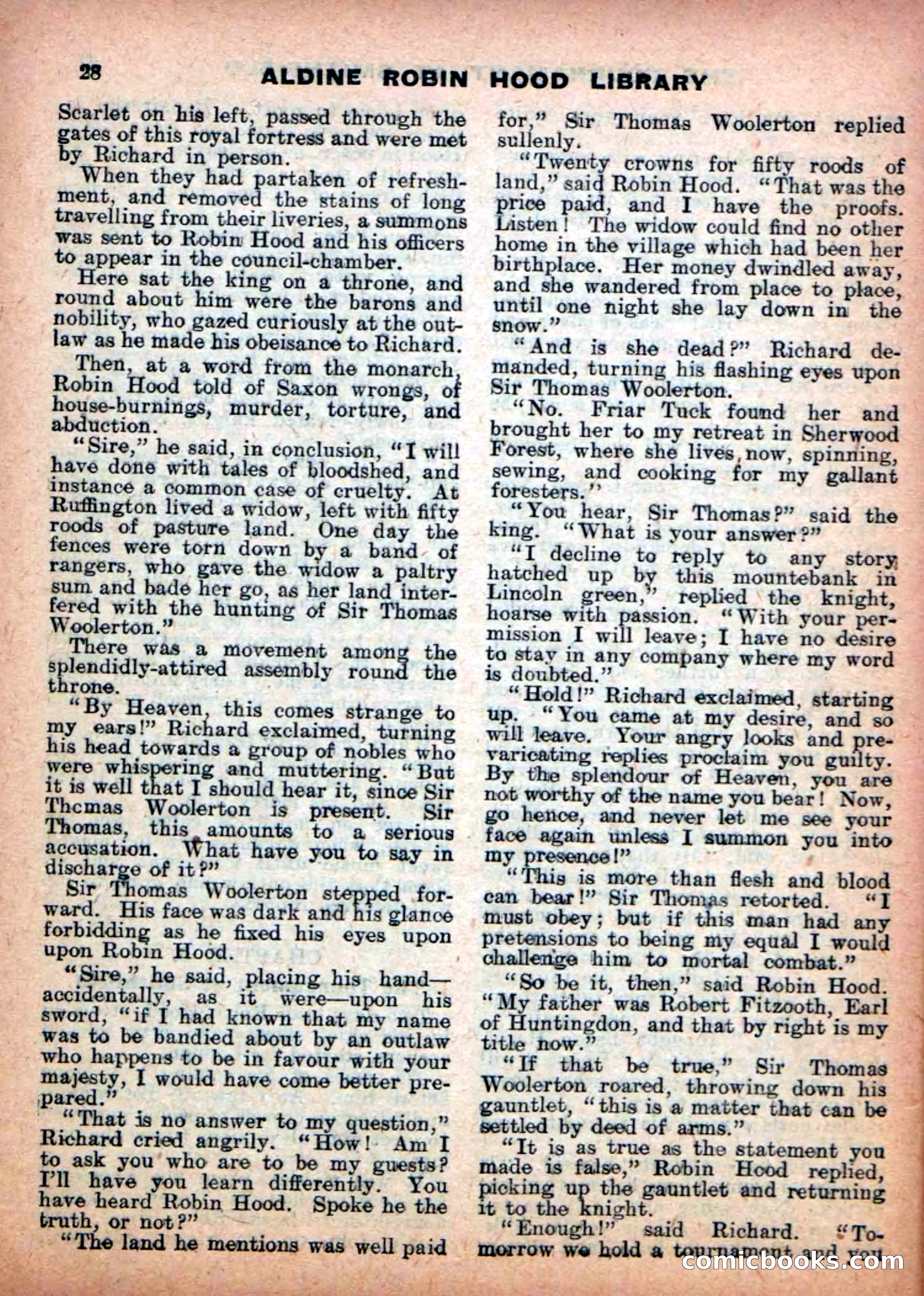 Aldine Robin Hood Library No. 7 — page 30 of 36
