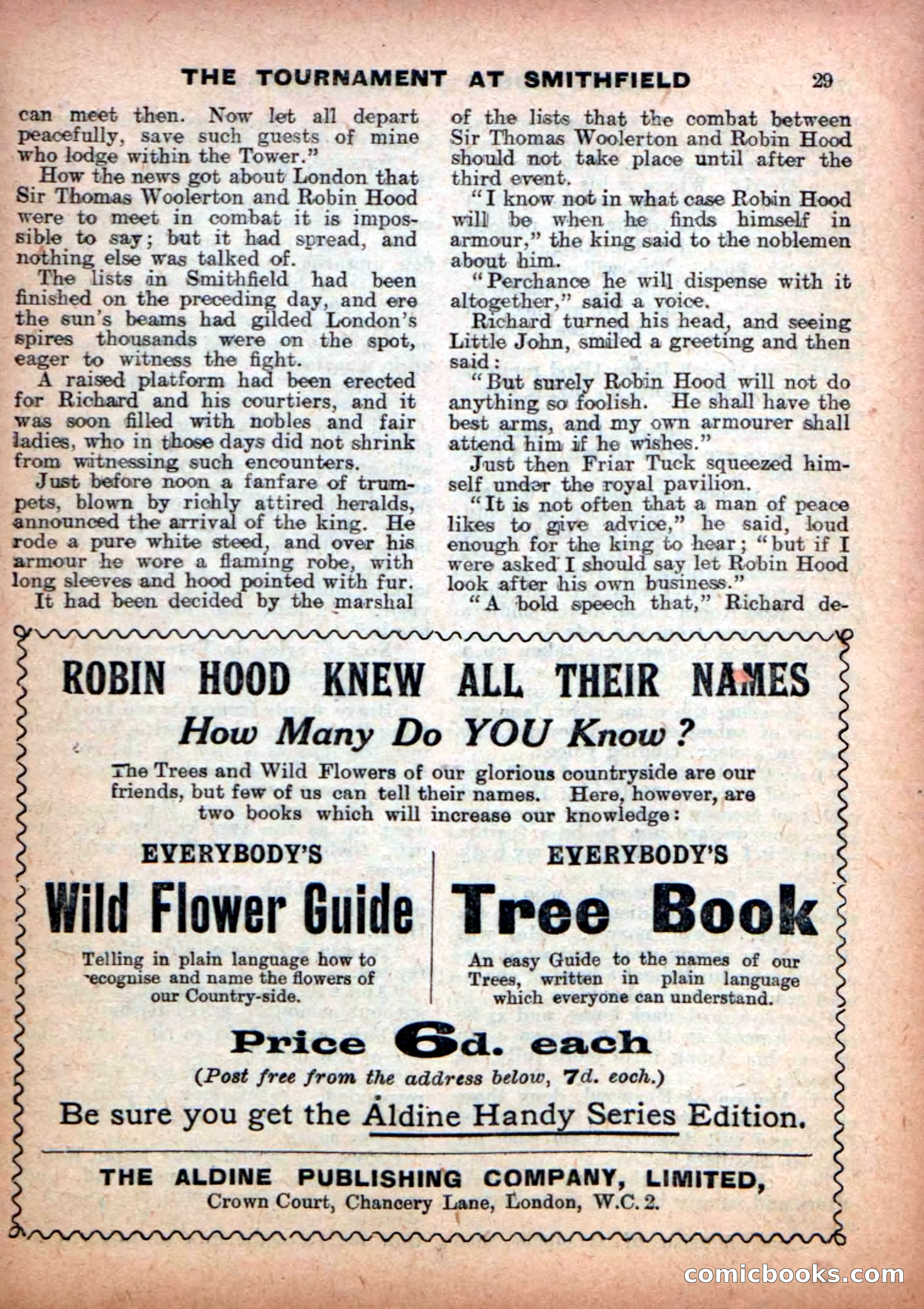 Aldine Robin Hood Library No. 7 — page 31 of 36