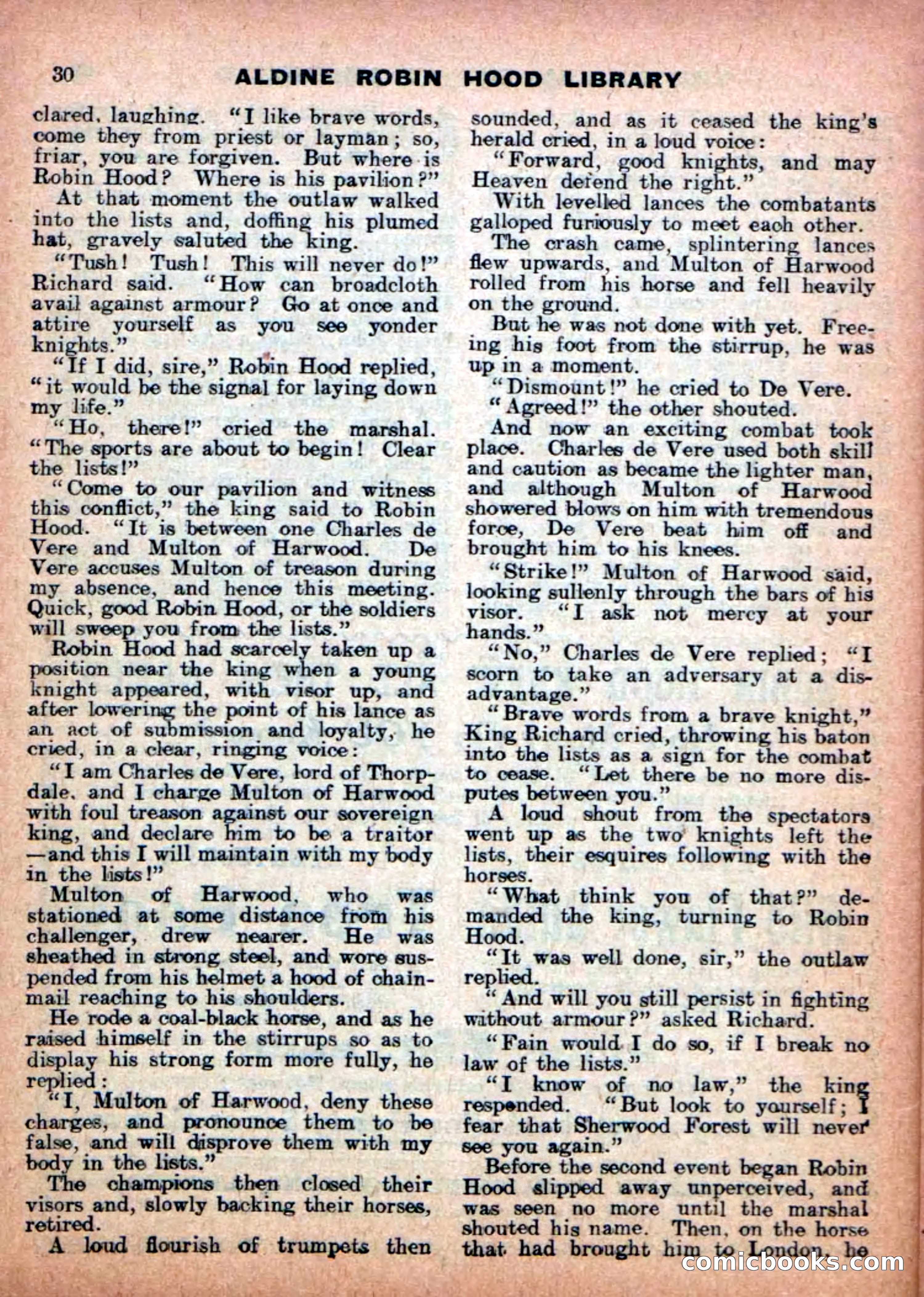 Aldine Robin Hood Library No. 7 — page 32 of 36