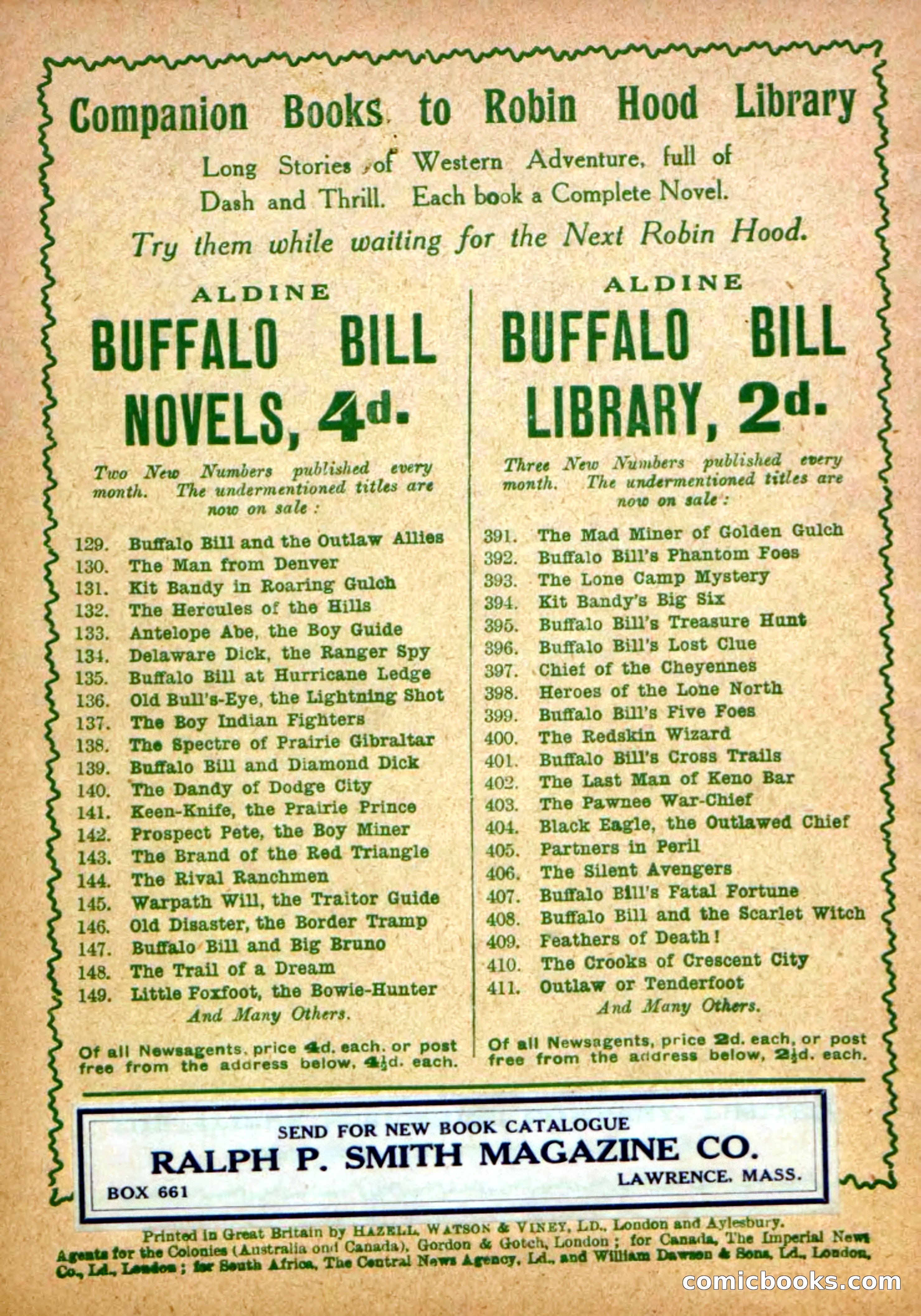 Aldine Robin Hood Library No. 7 — page 36 of 36