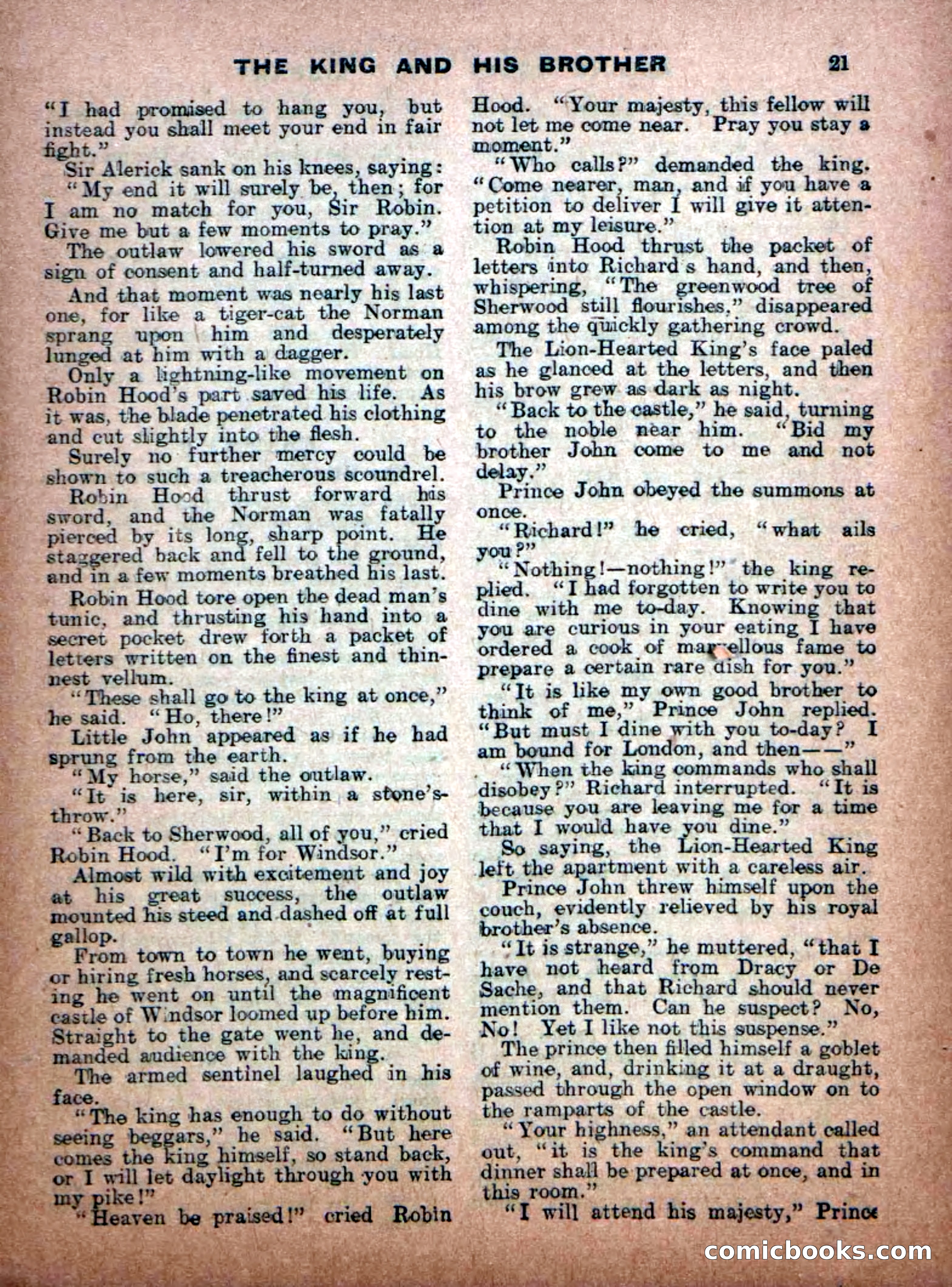 Aldine Robin Hood Library No. 8: Brave Hearts and Norman Traitors — page 23 of 36