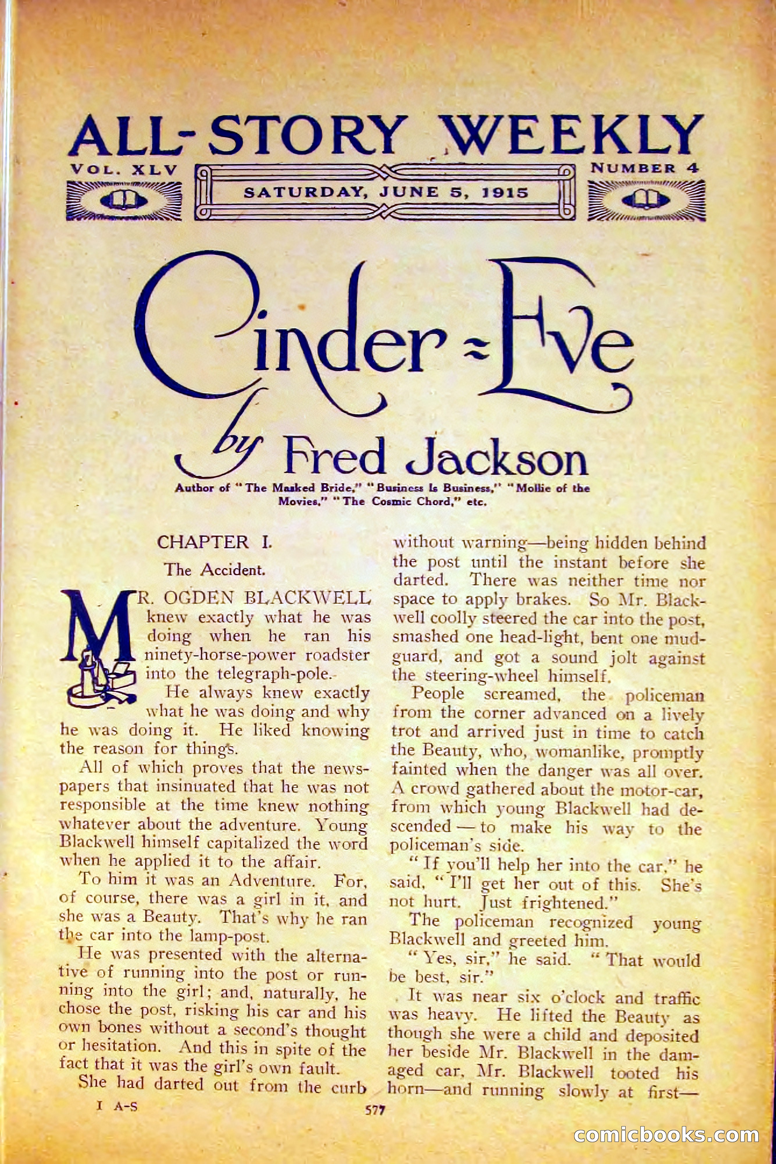 All-Story Weekly, June 5, 1915 — page 11 of 208
