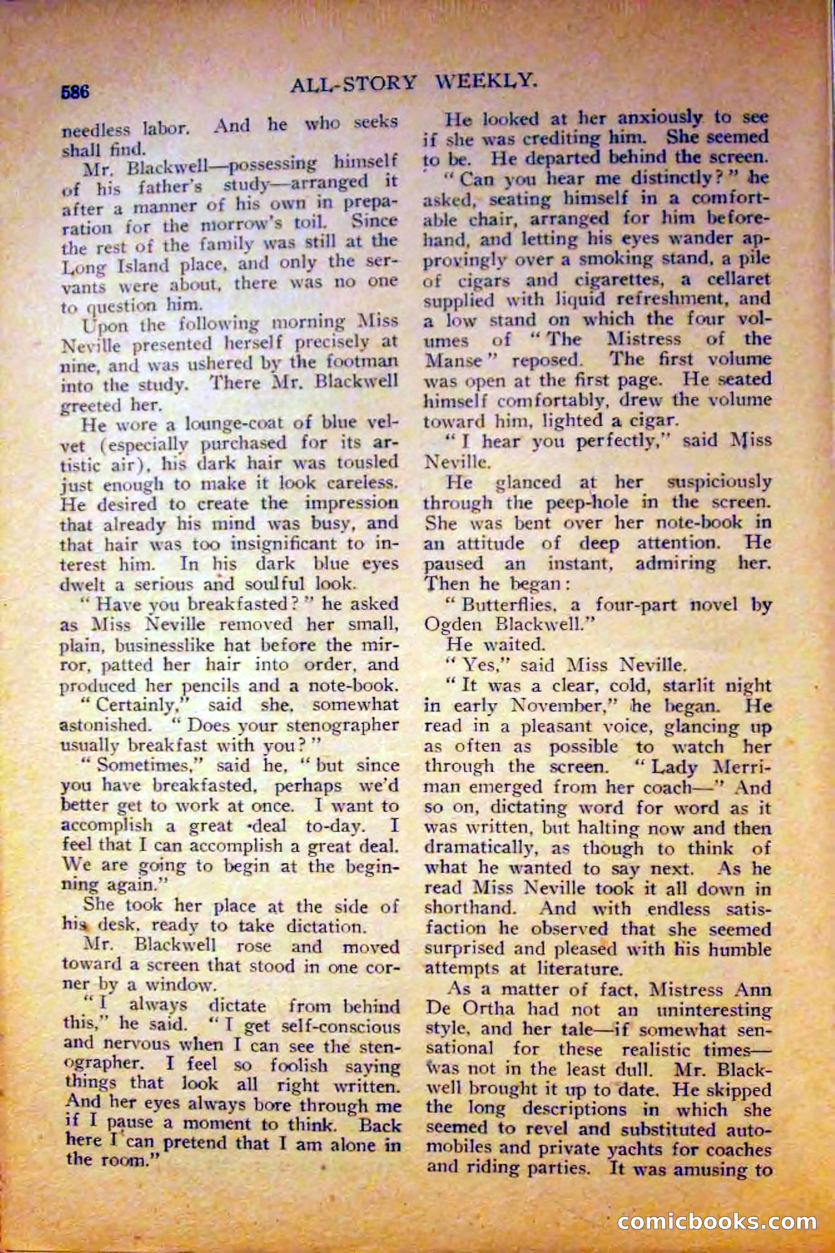 All-Story Weekly, June 5, 1915 — page 20 of 208