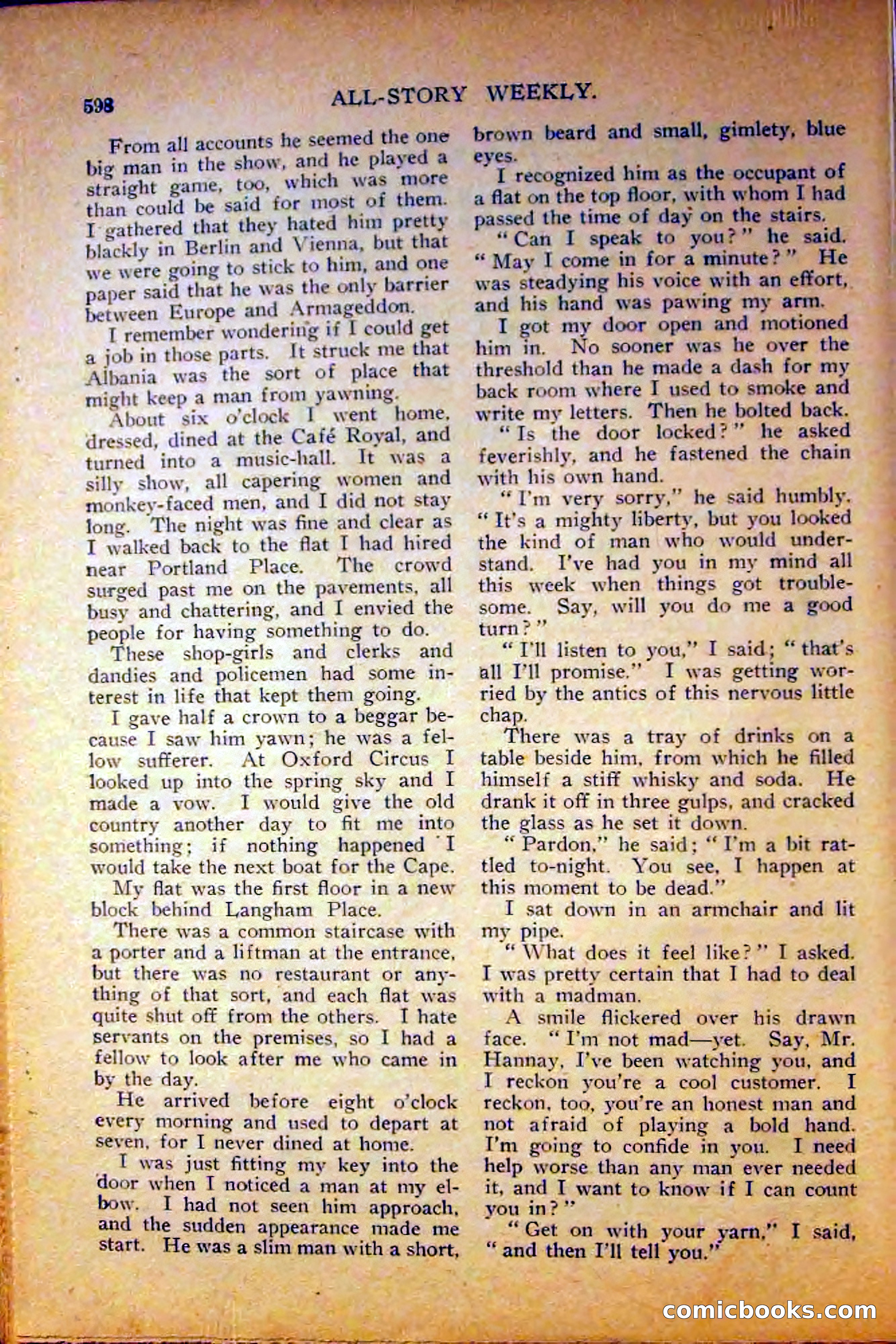 All-Story Weekly, June 5, 1915 — page 36 of 208