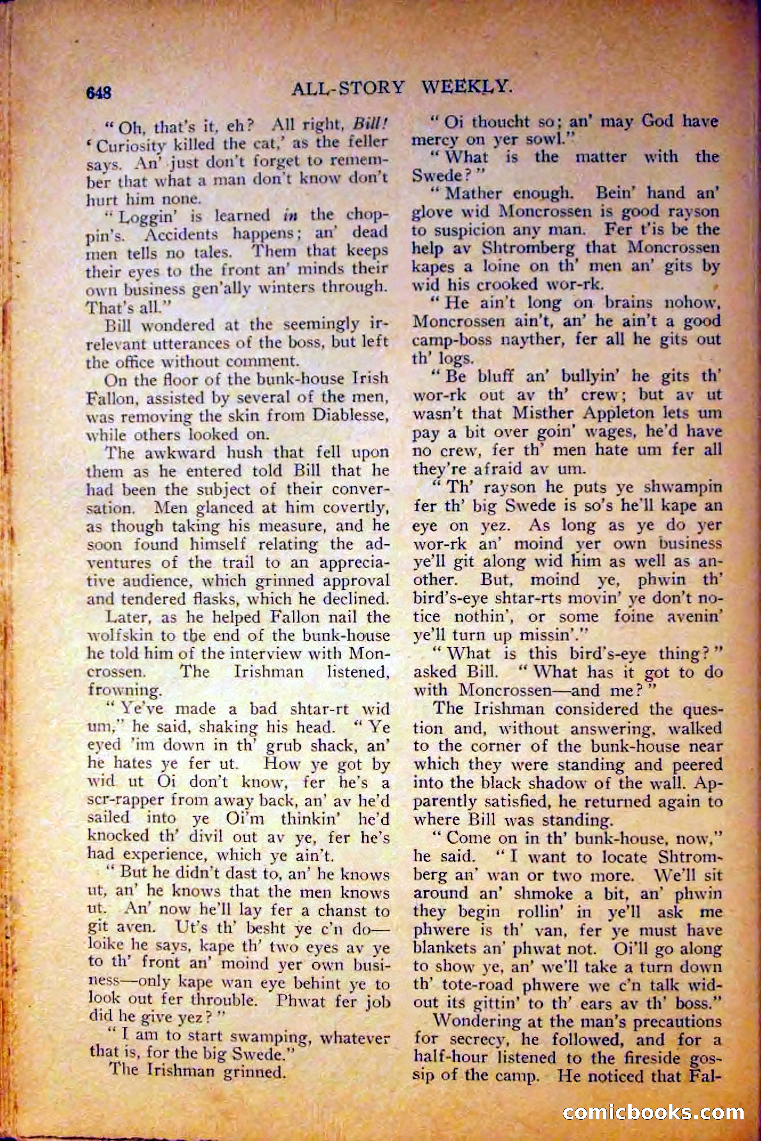 All-Story Weekly, June 5, 1915 — page 86 of 208