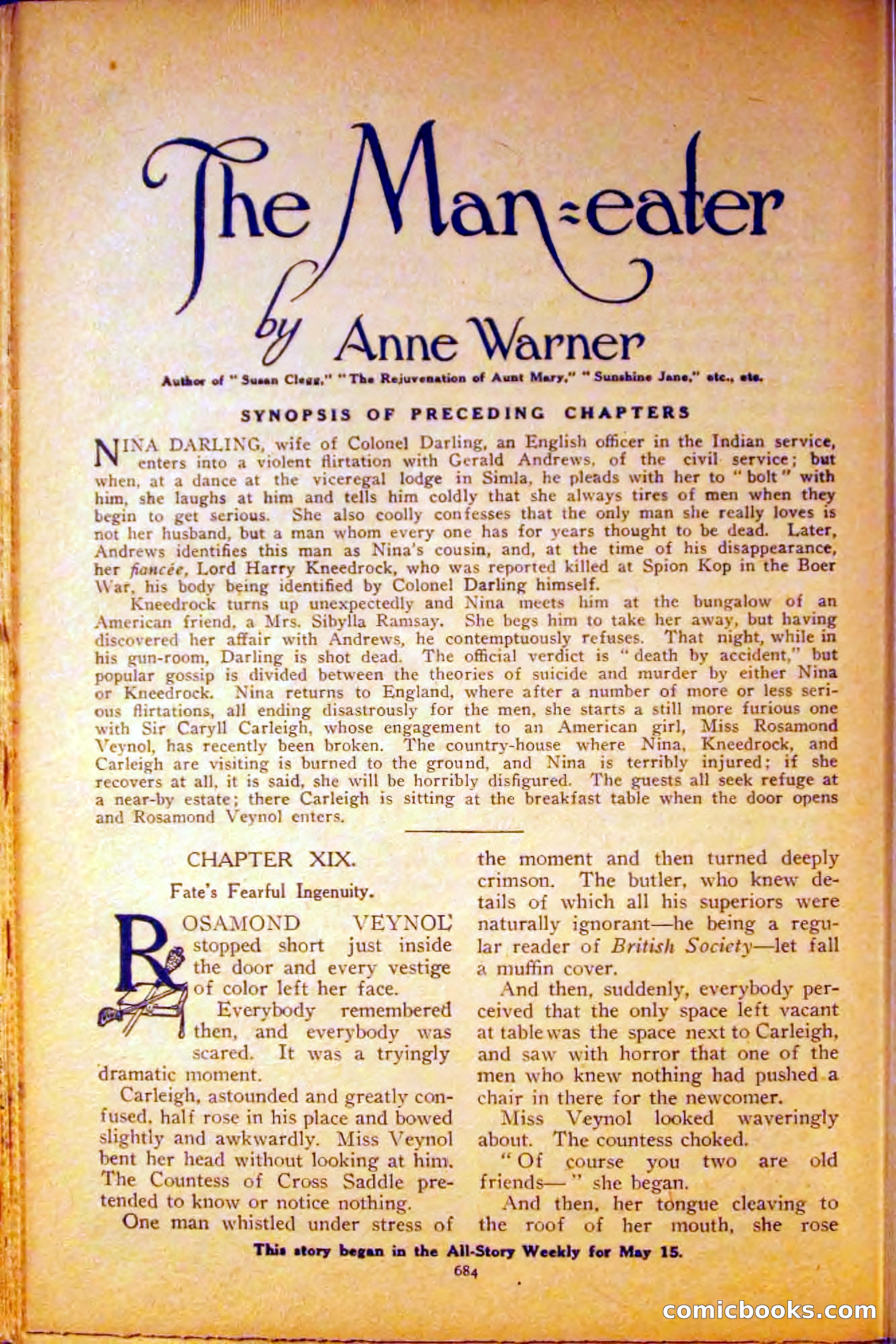 All-Story Weekly, June 5, 1915 — page 122 of 208