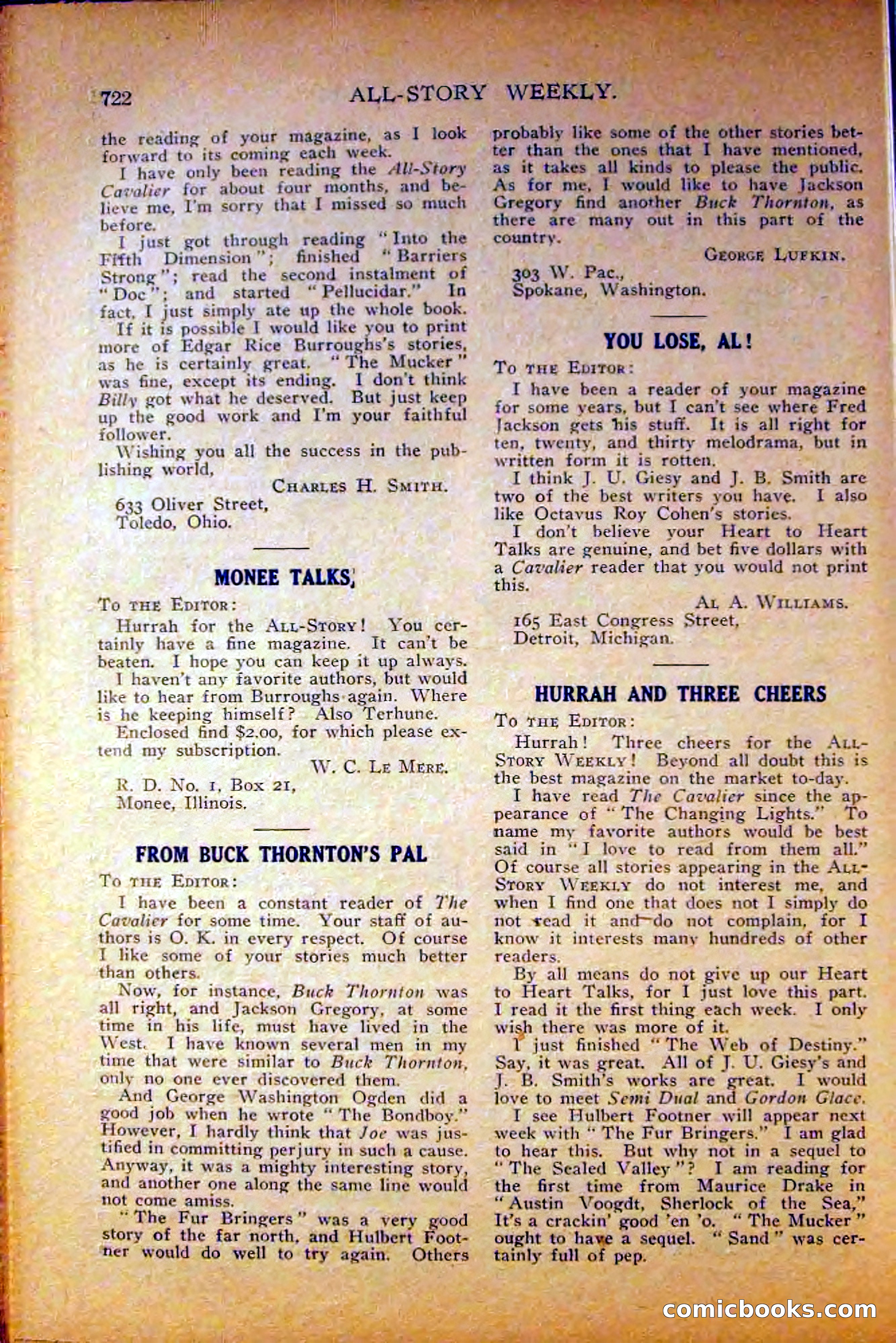 All-Story Weekly, June 5, 1915 — page 160 of 208