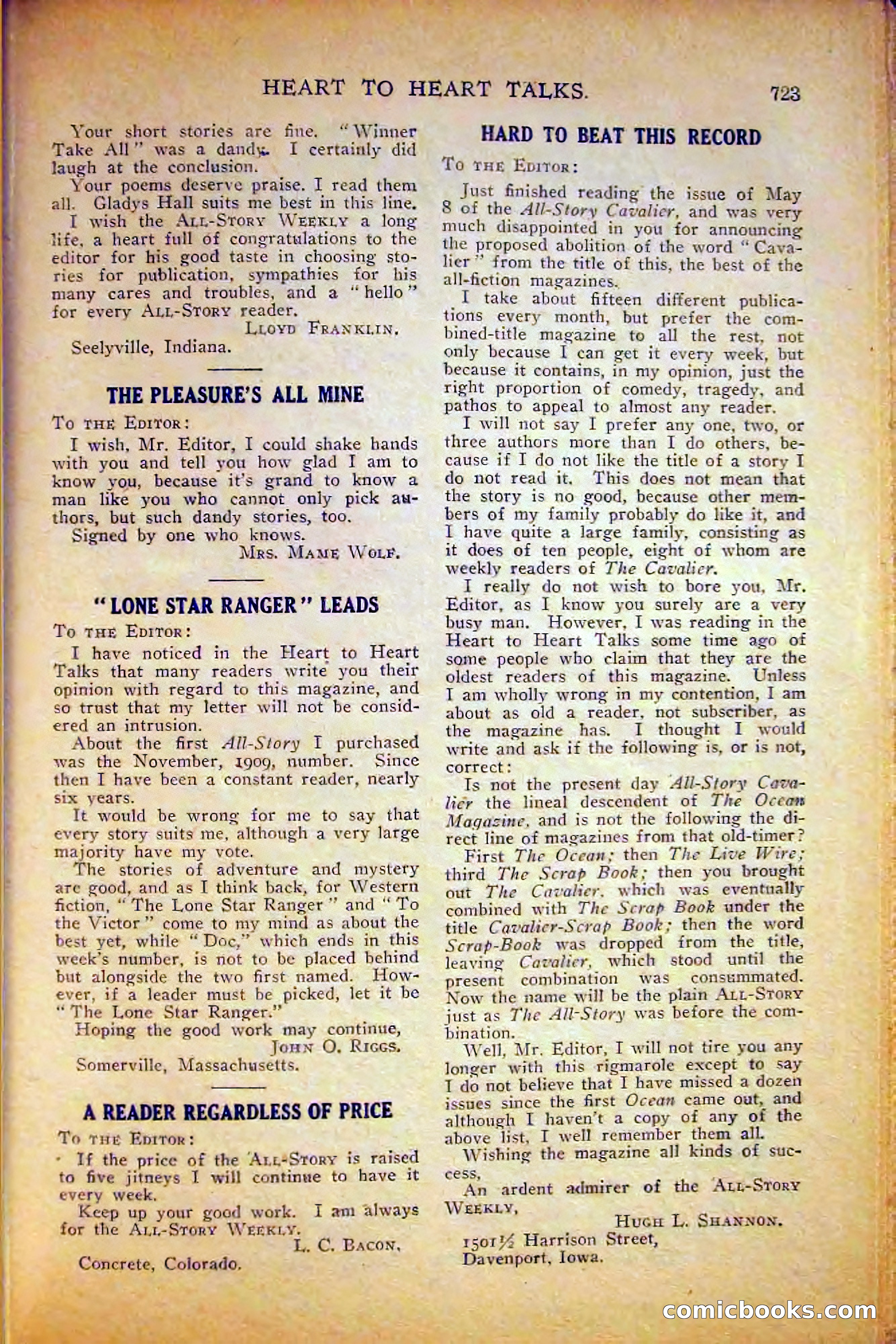 All-Story Weekly, June 5, 1915 — page 161 of 208