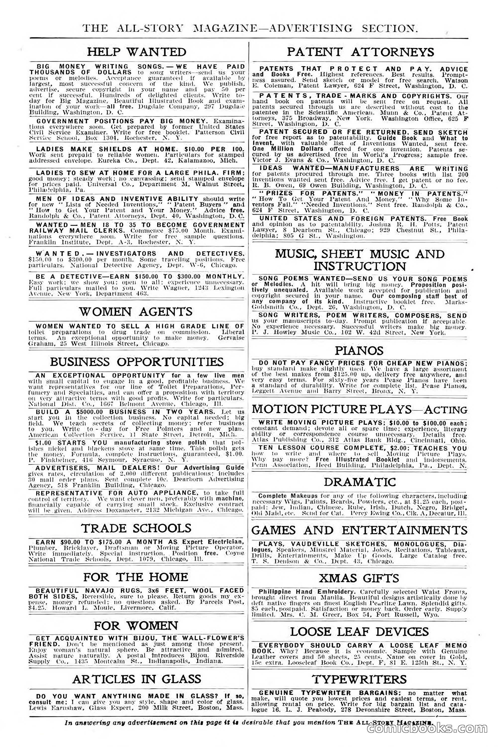 All Story Magazine, December 1913 — page 7 of 266