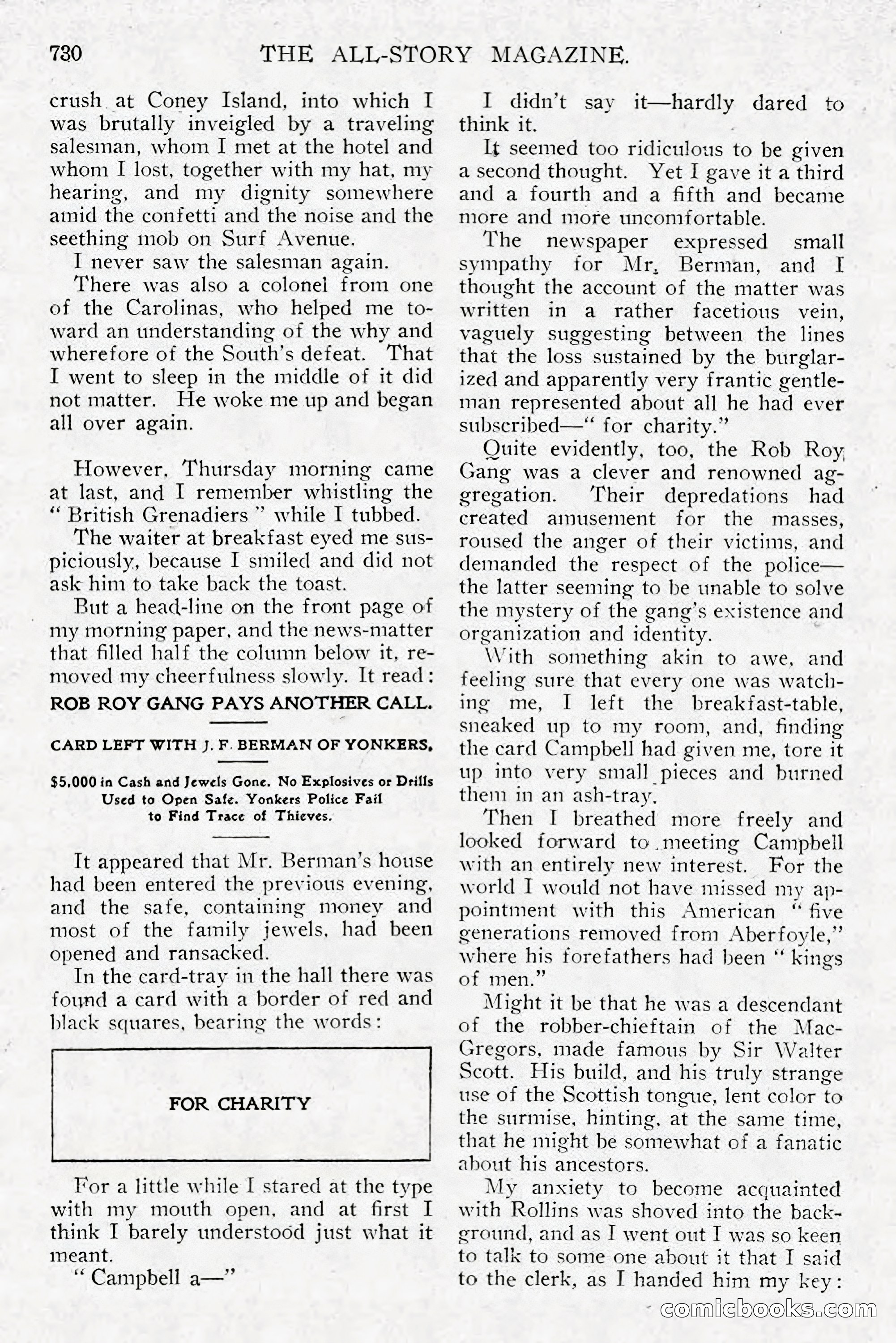 All Story Magazine, December 1913 — page 20 of 266
