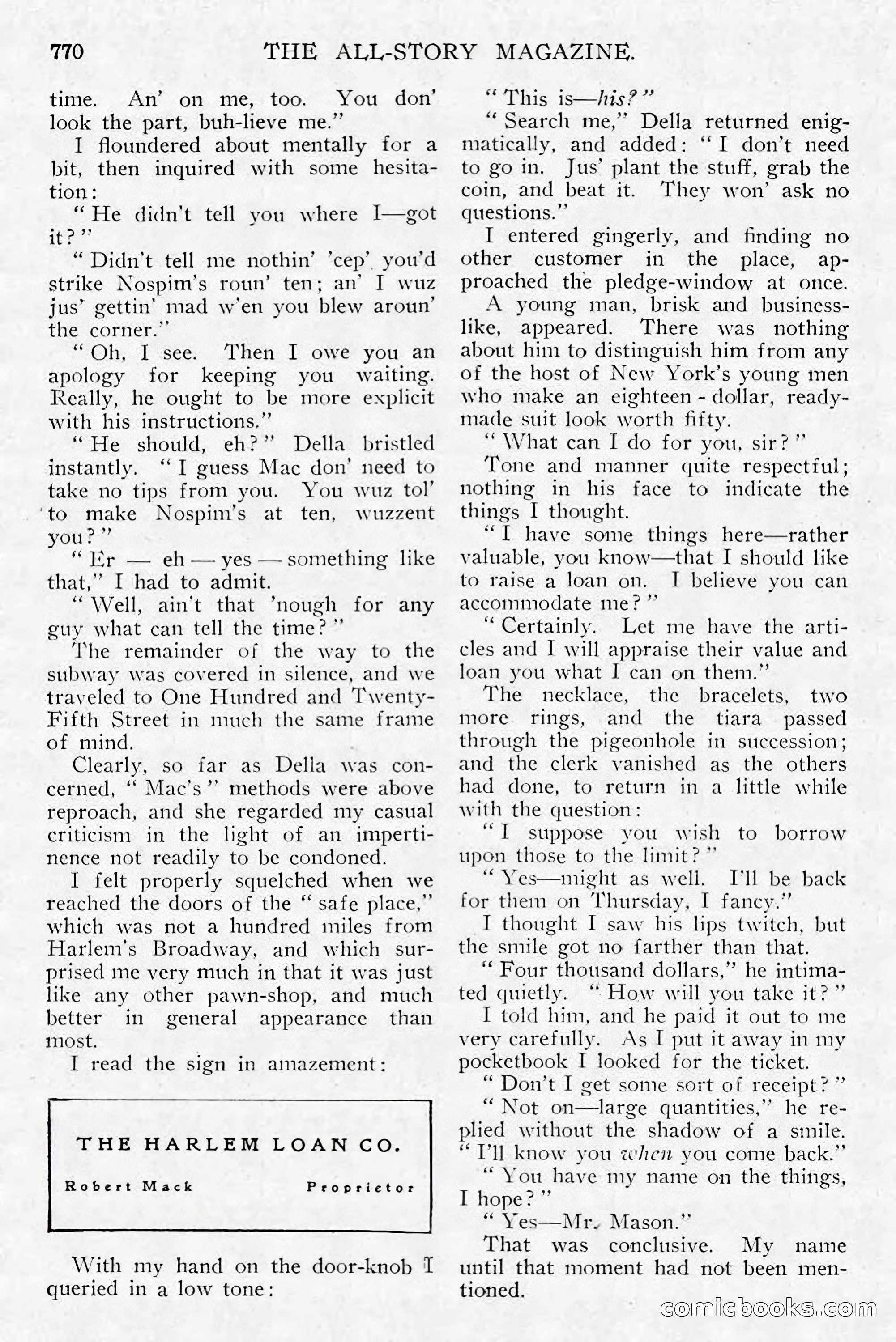 All Story Magazine, December 1913 — page 60 of 266