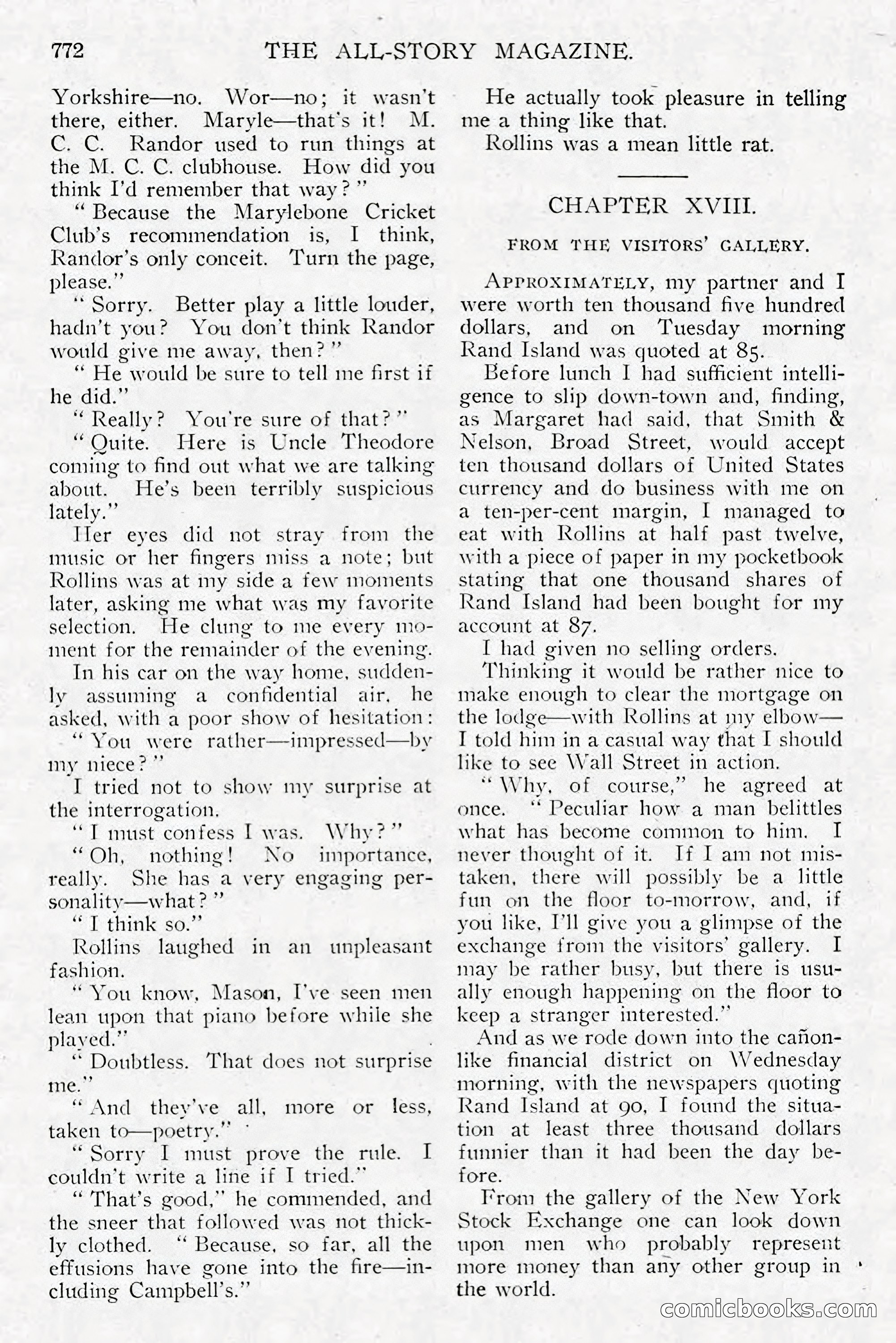 All Story Magazine, December 1913 — page 62 of 266