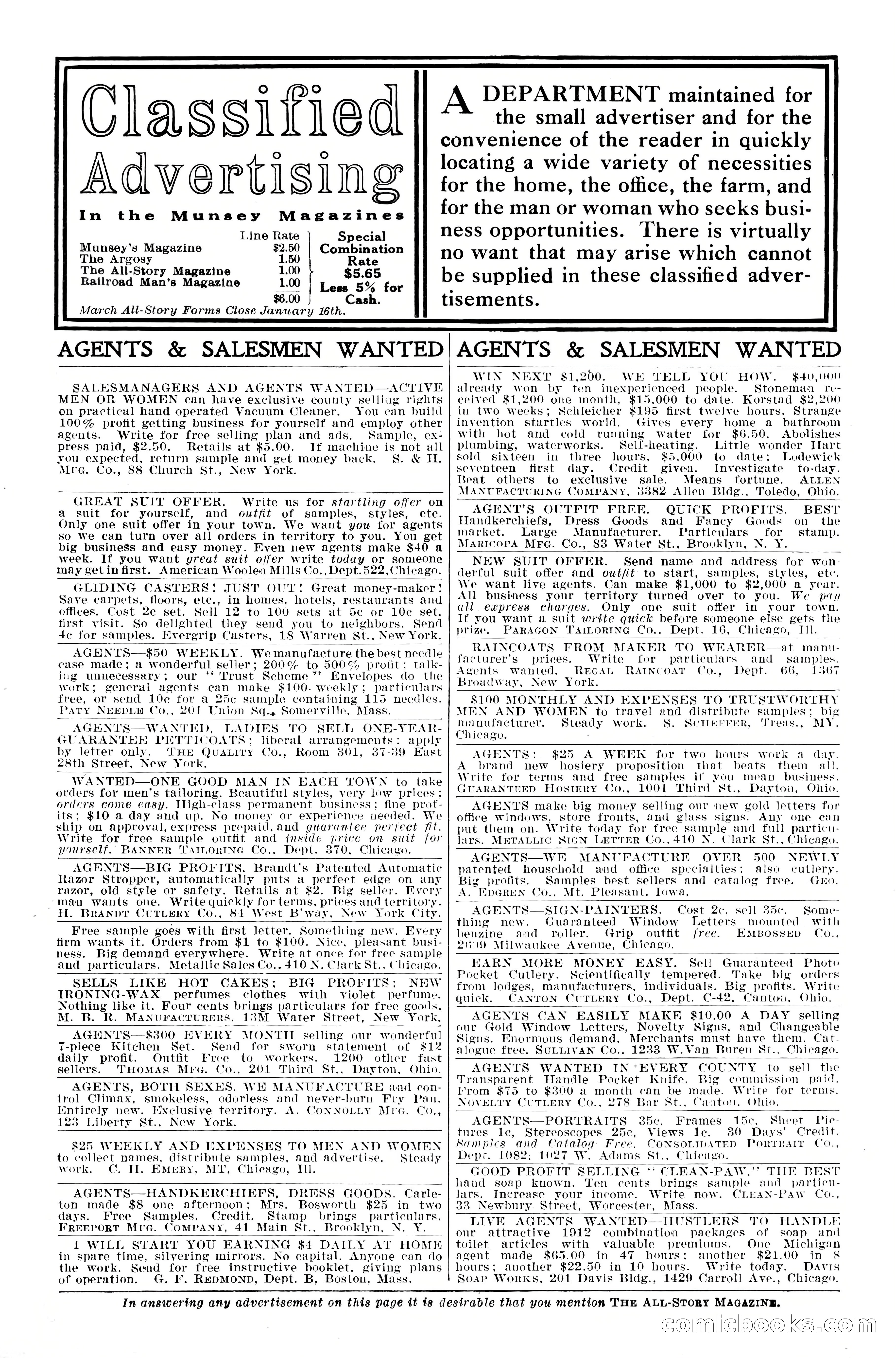 The All-Story Magazine, February 1912 — page 6 of 226