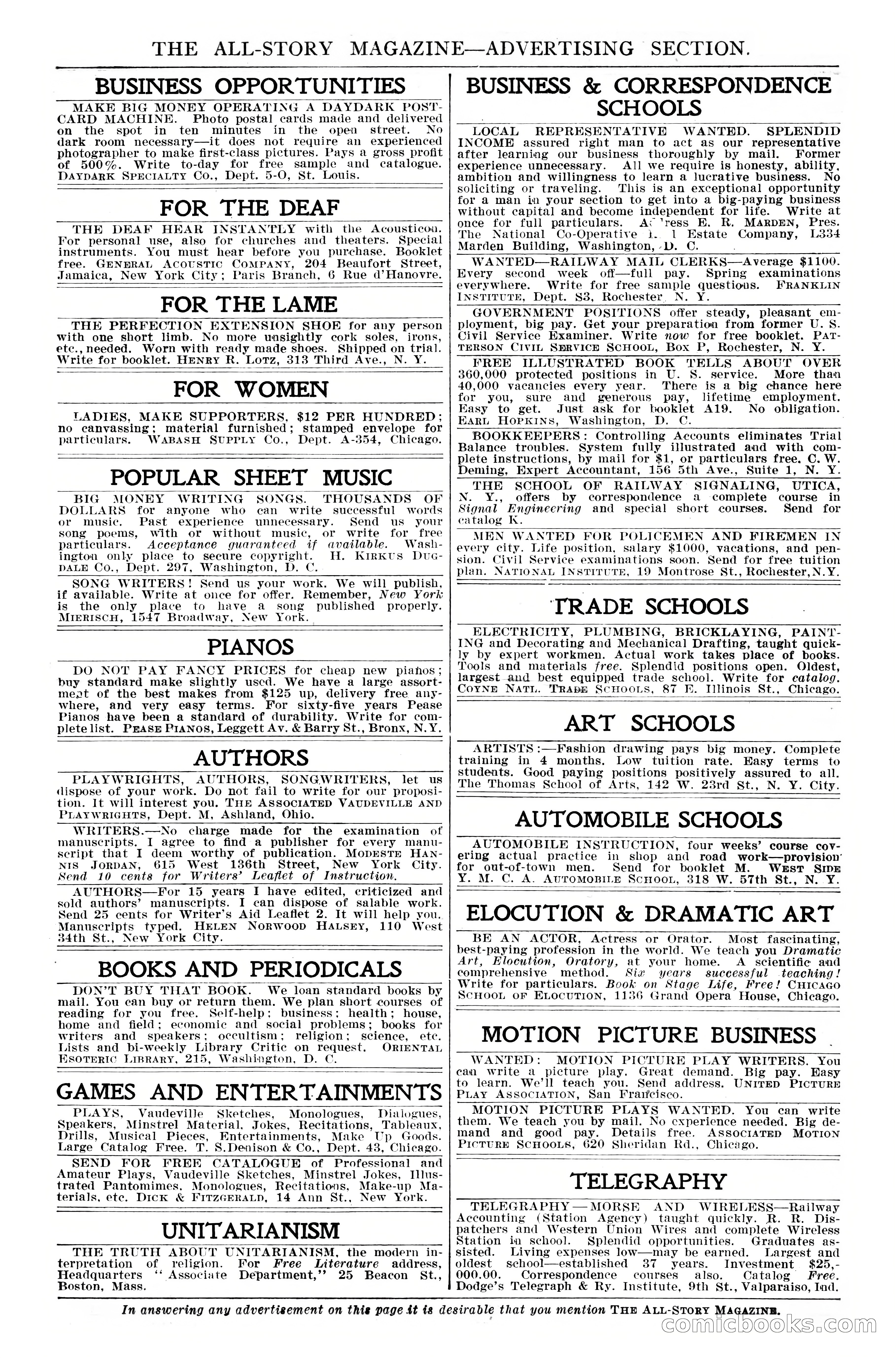 The All-Story Magazine, February 1912 — page 9 of 226