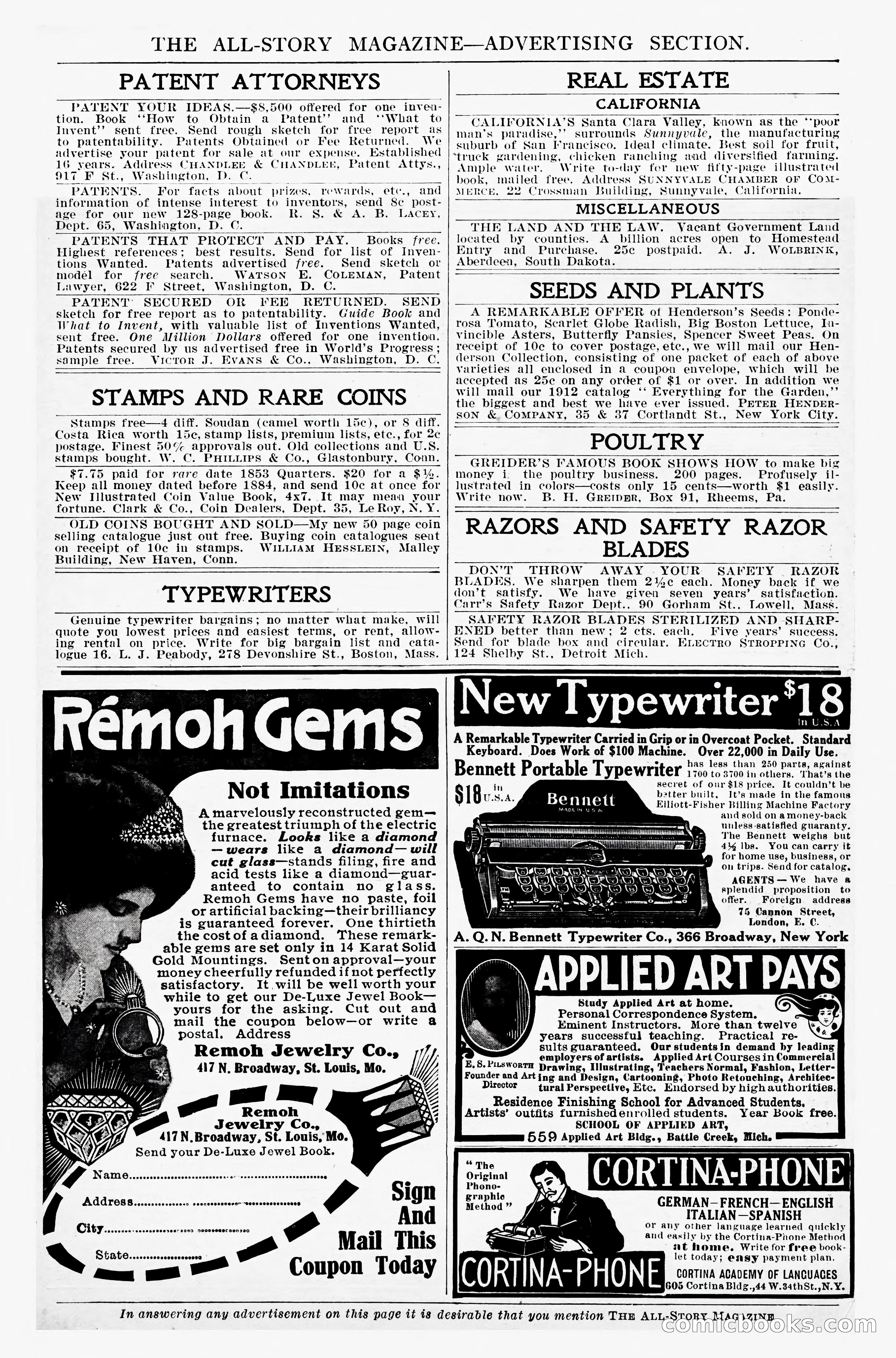 The All-Story Magazine, February 1912 — page 10 of 226