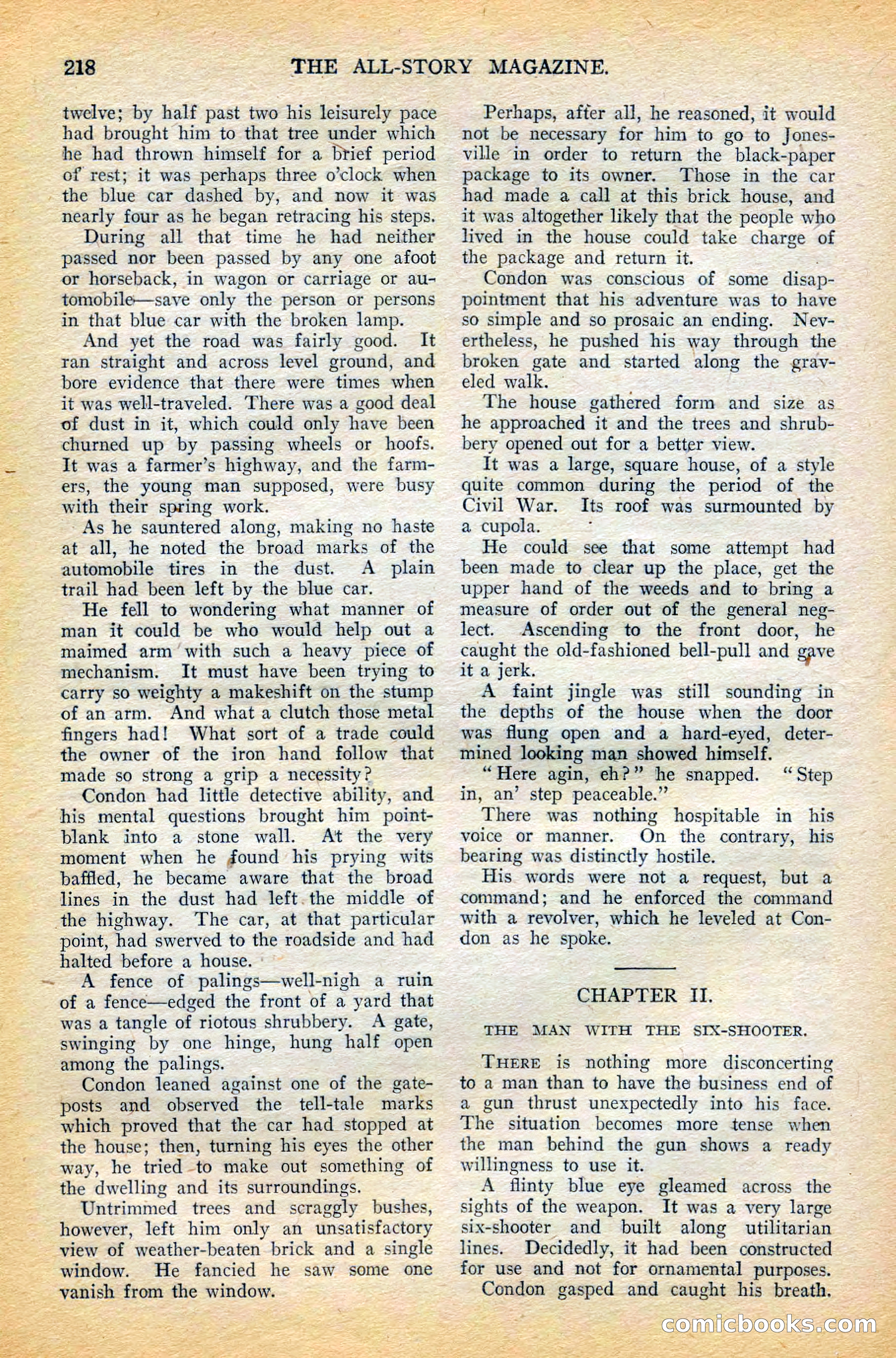 The All-Story Magazine, February 1912 — page 40 of 226