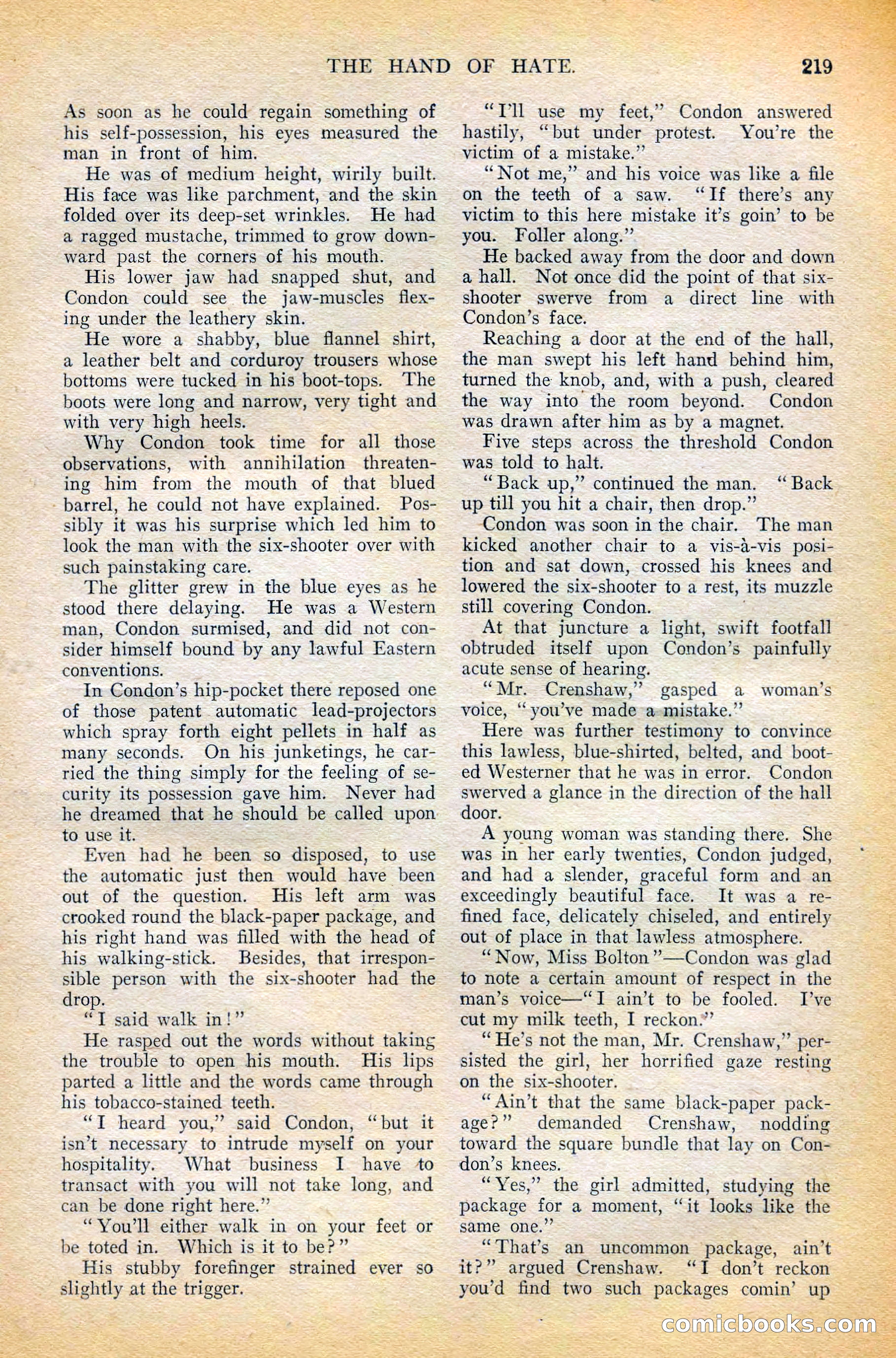 The All-Story Magazine, February 1912 — page 41 of 226