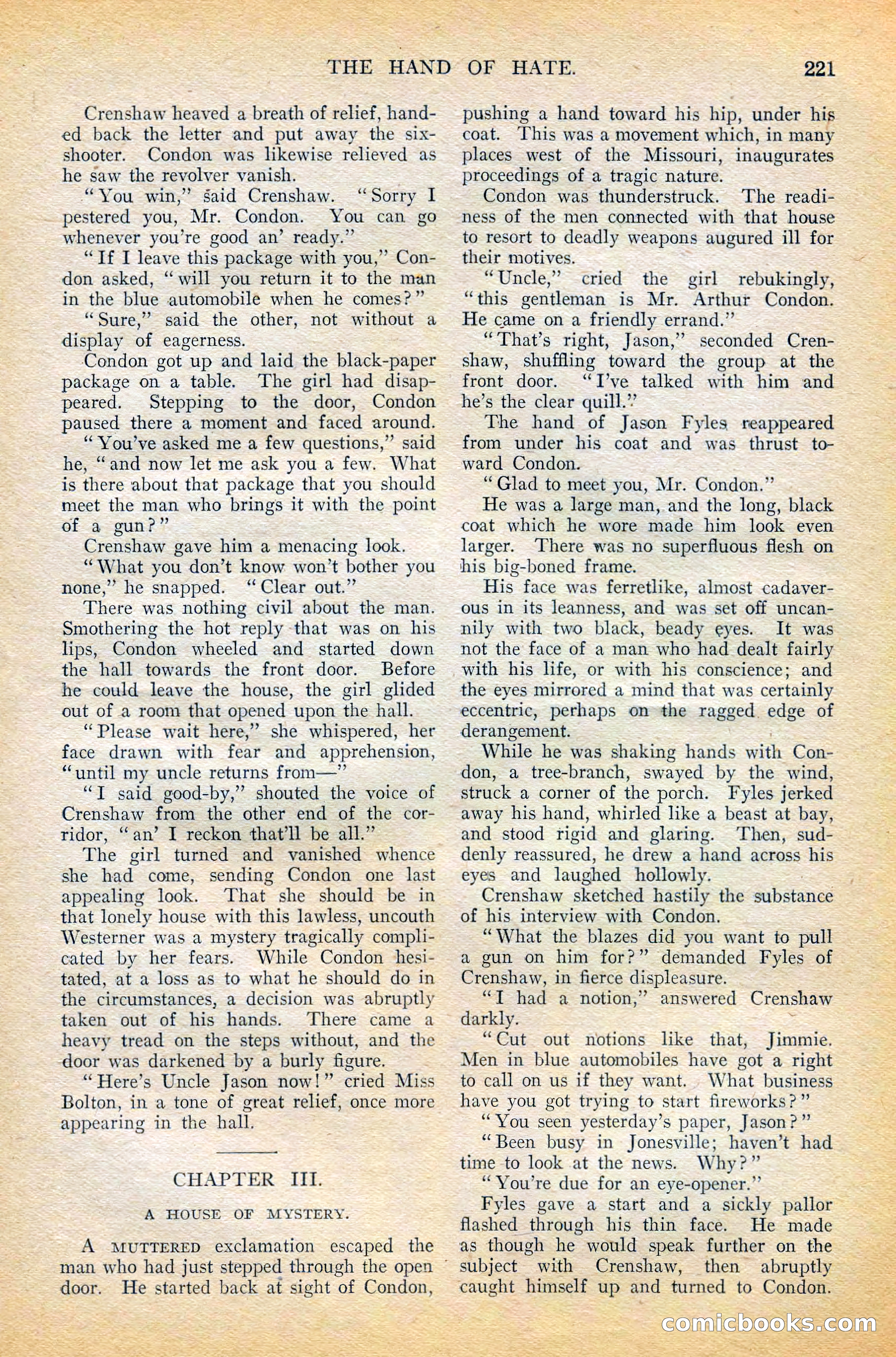 The All-Story Magazine, February 1912 — page 43 of 226