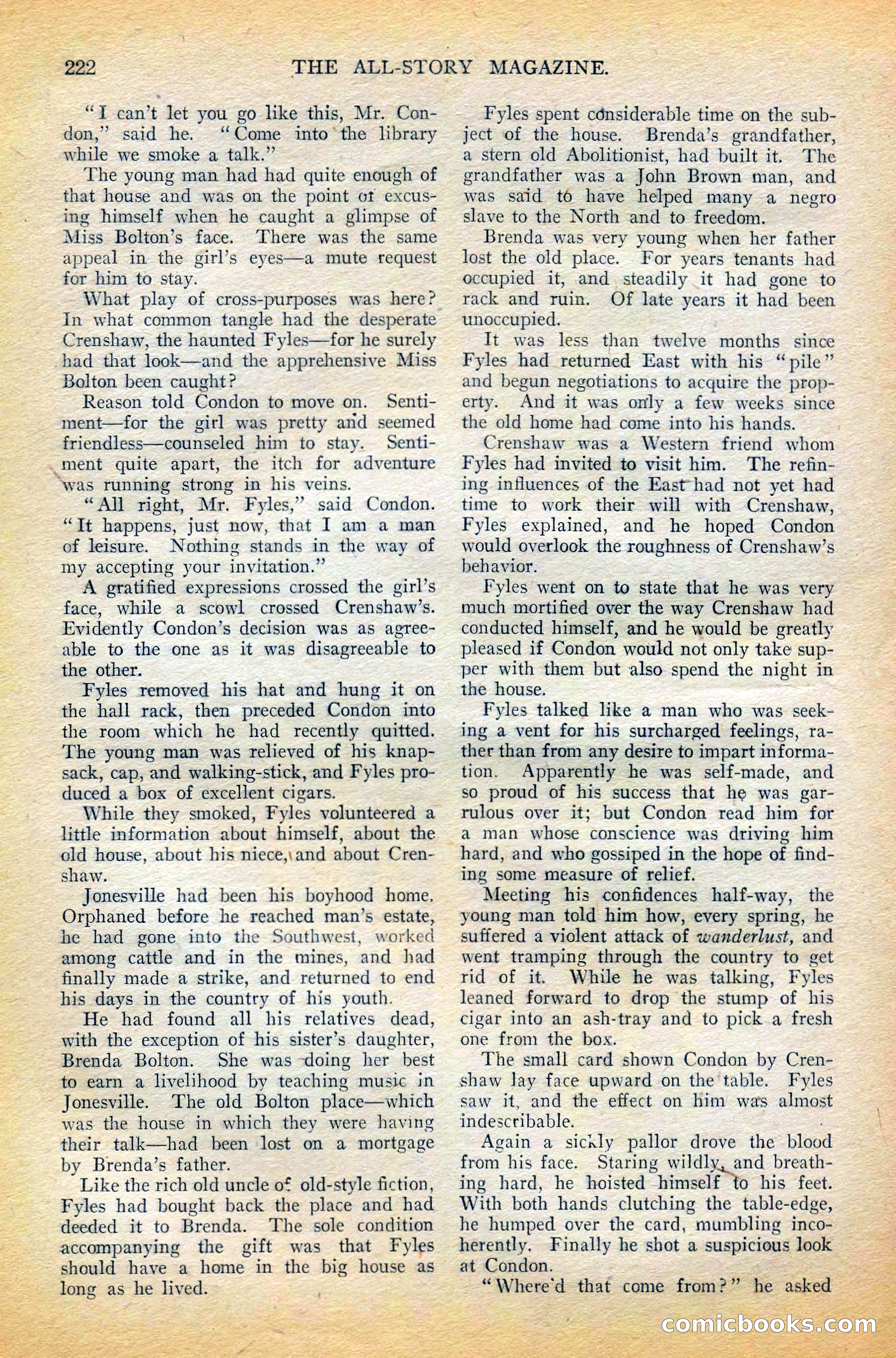 The All-Story Magazine, February 1912 — page 44 of 226