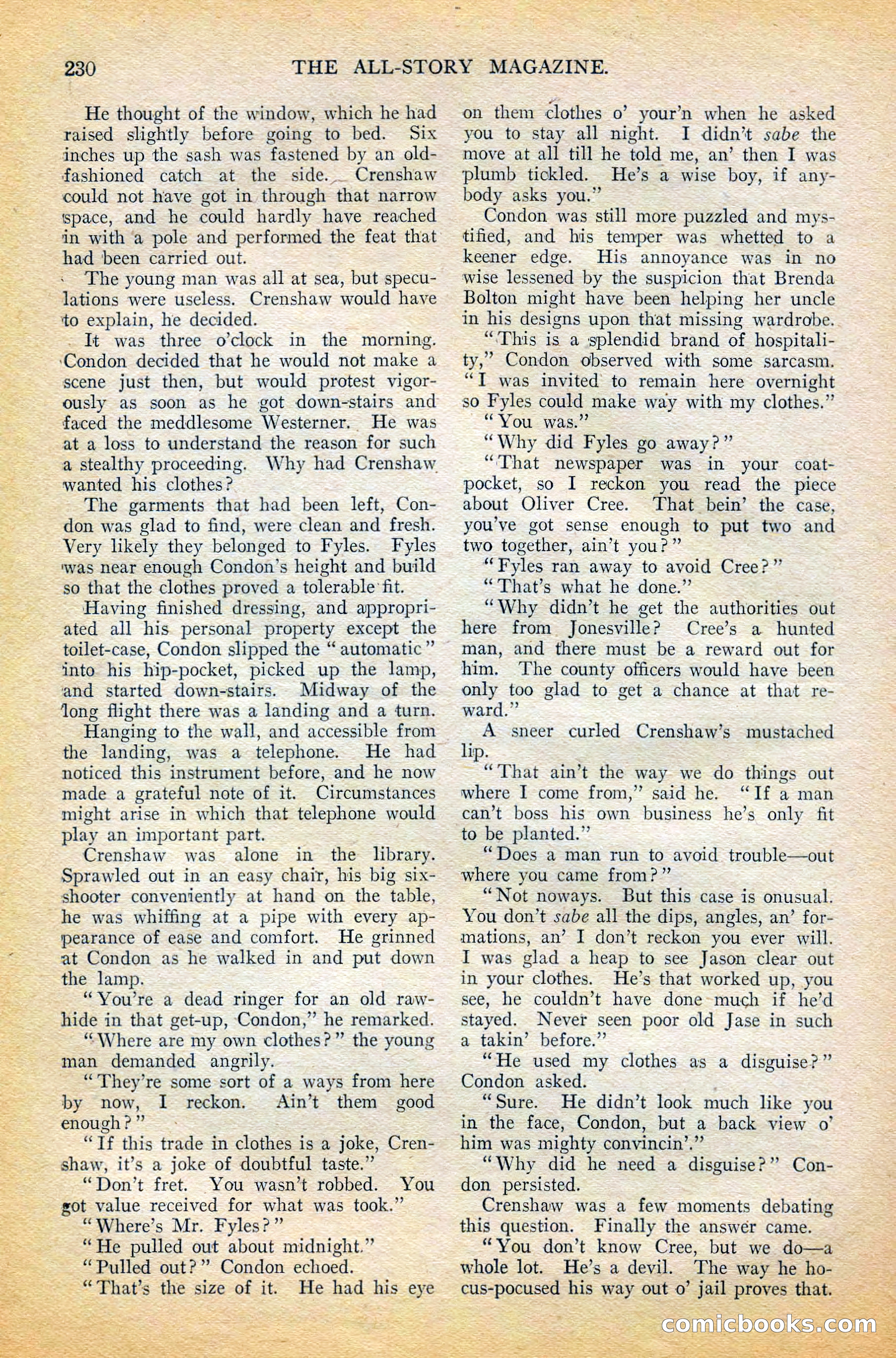 The All-Story Magazine, February 1912 — page 52 of 226