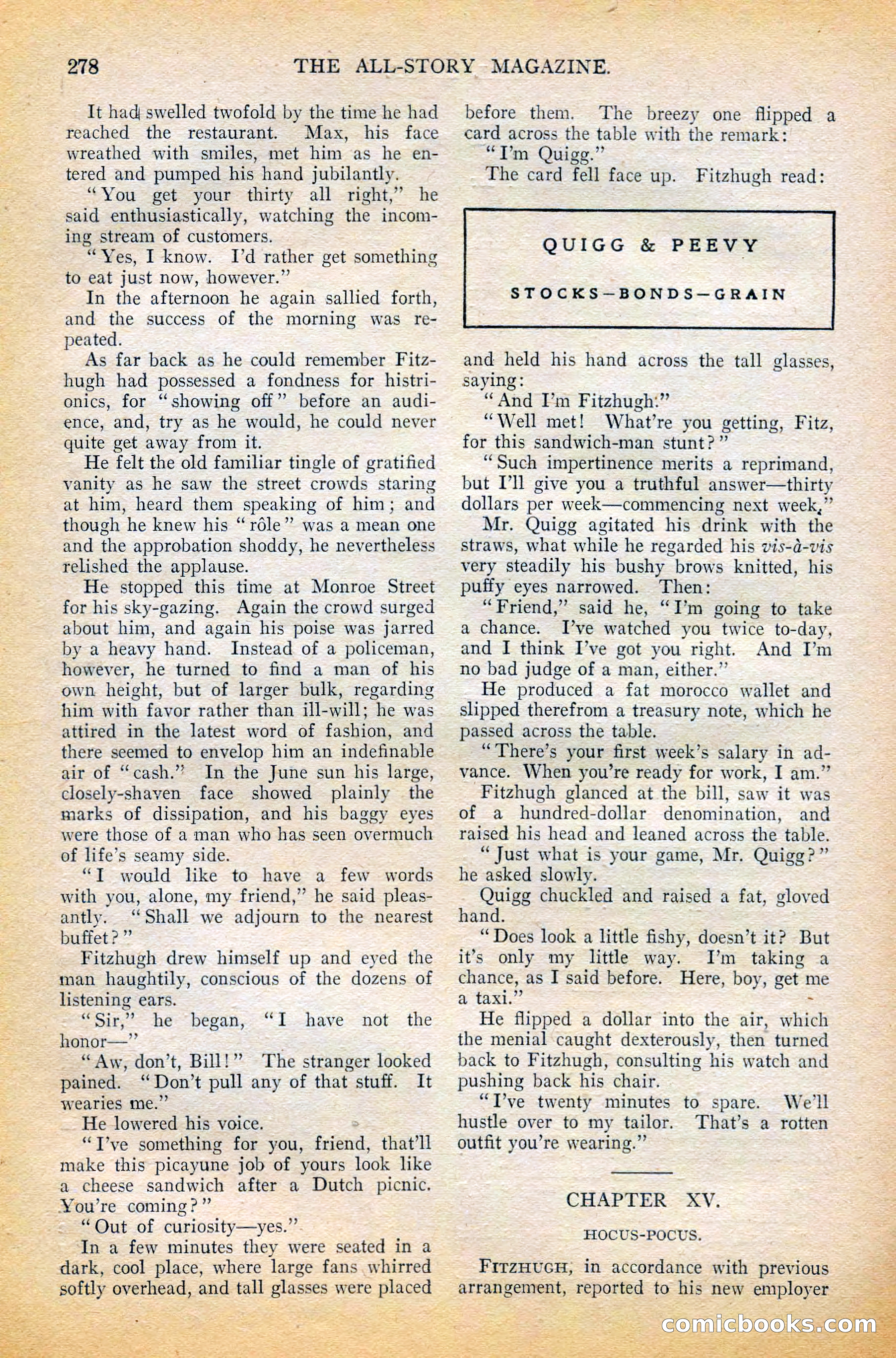 The All-Story Magazine, February 1912 — page 100 of 226