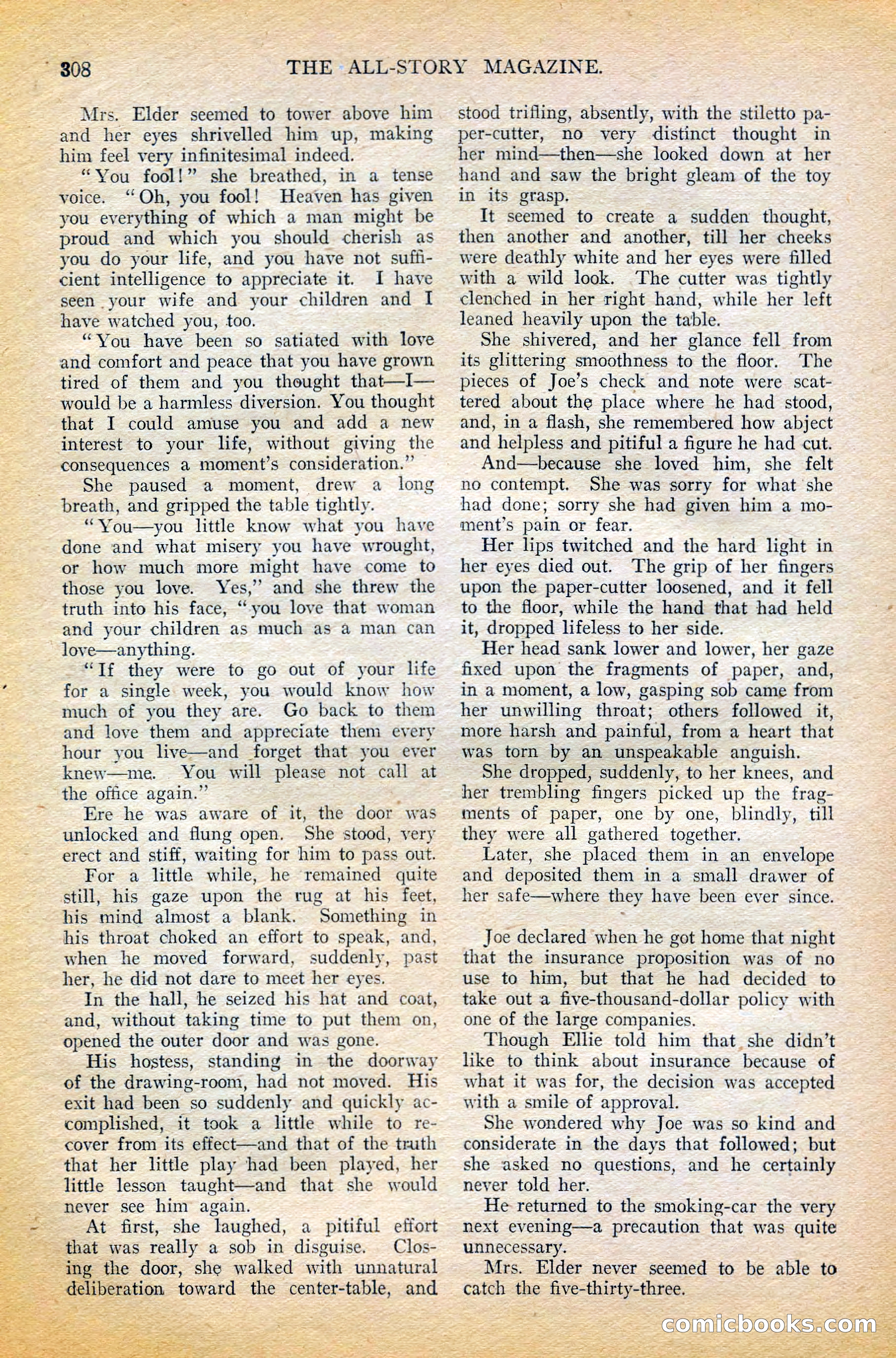The All-Story Magazine, February 1912 — page 132 of 226