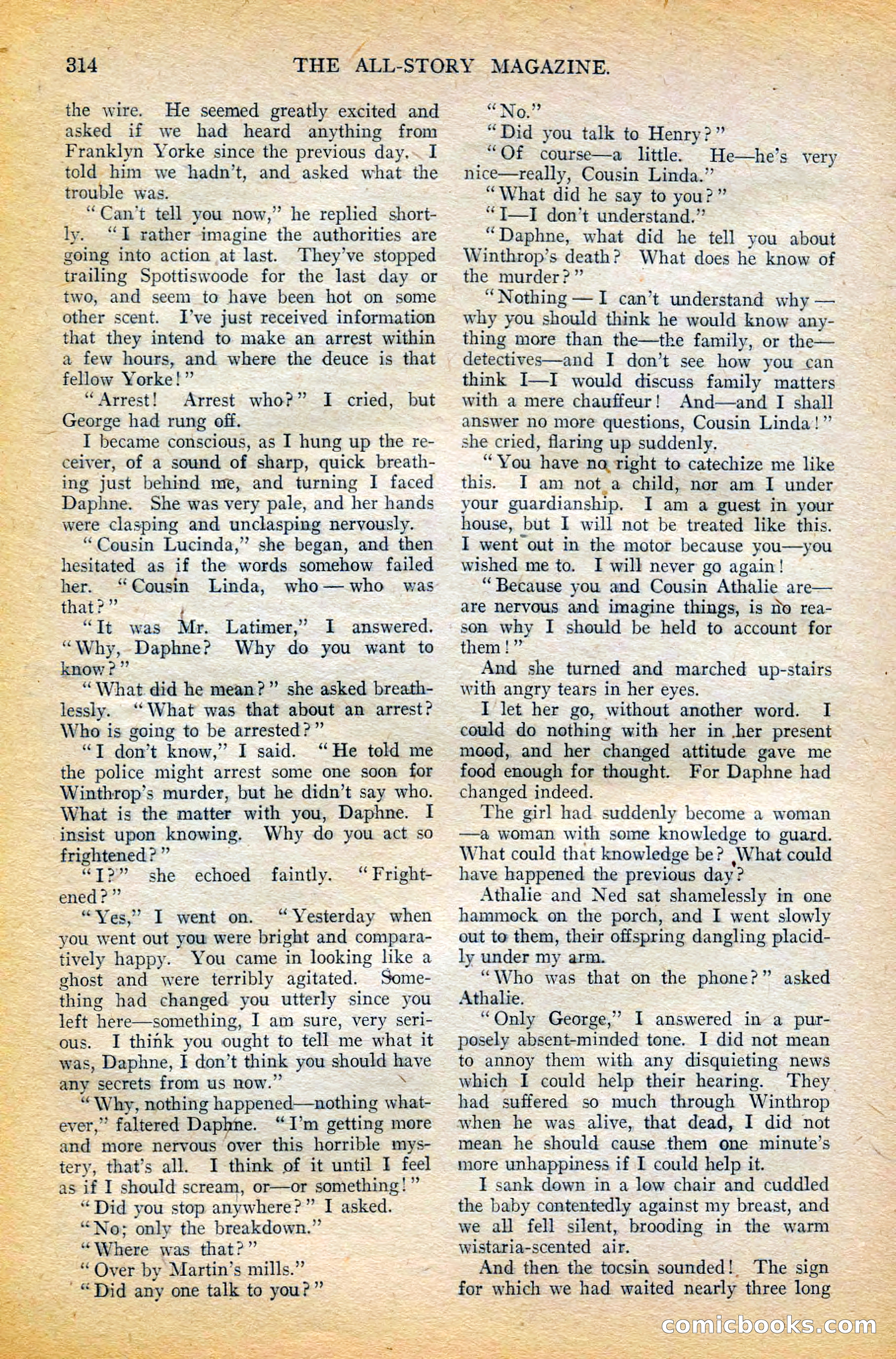 The All-Story Magazine, February 1912 — page 138 of 226