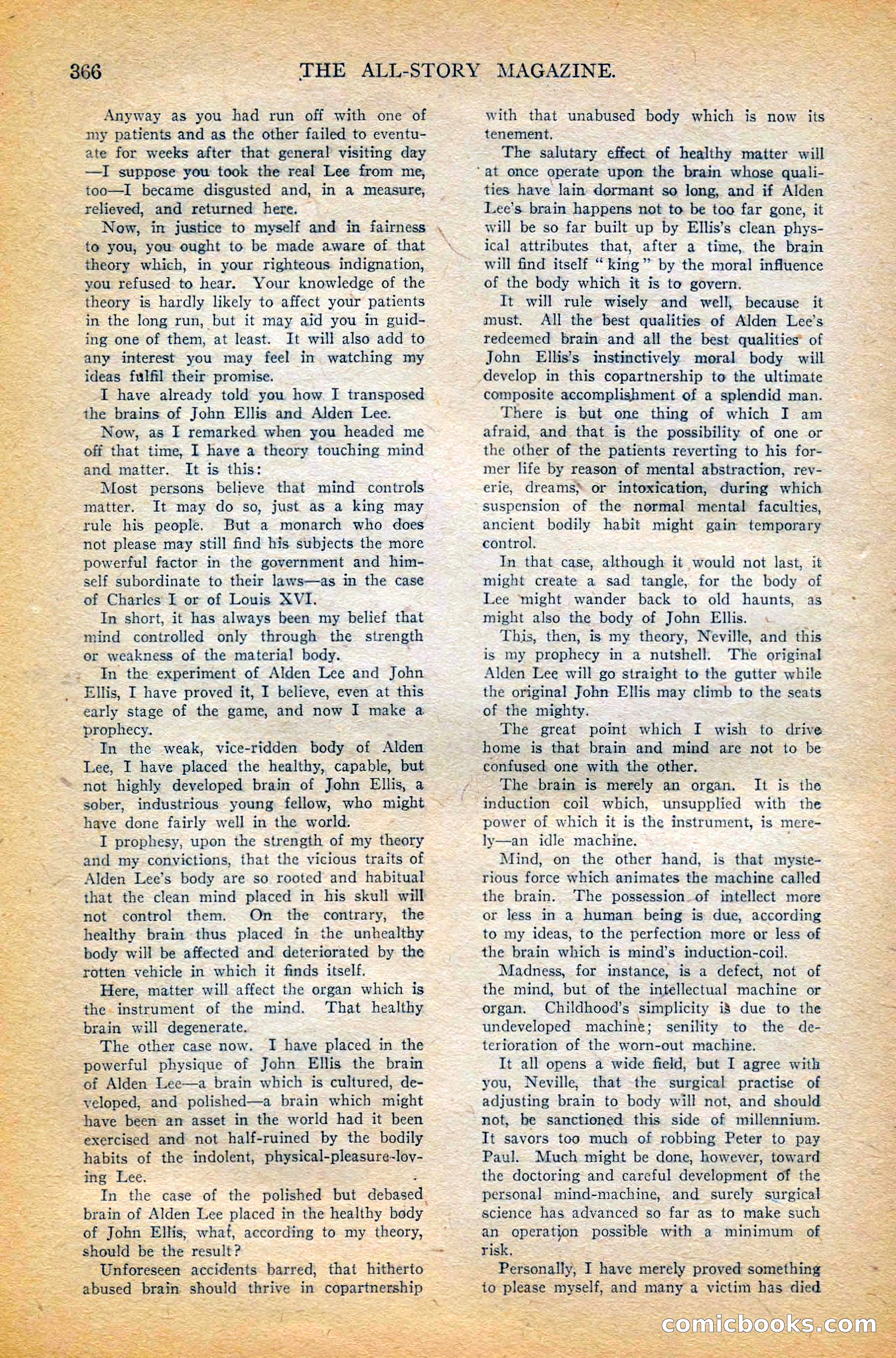 The All-Story Magazine, February 1912 — page 190 of 226