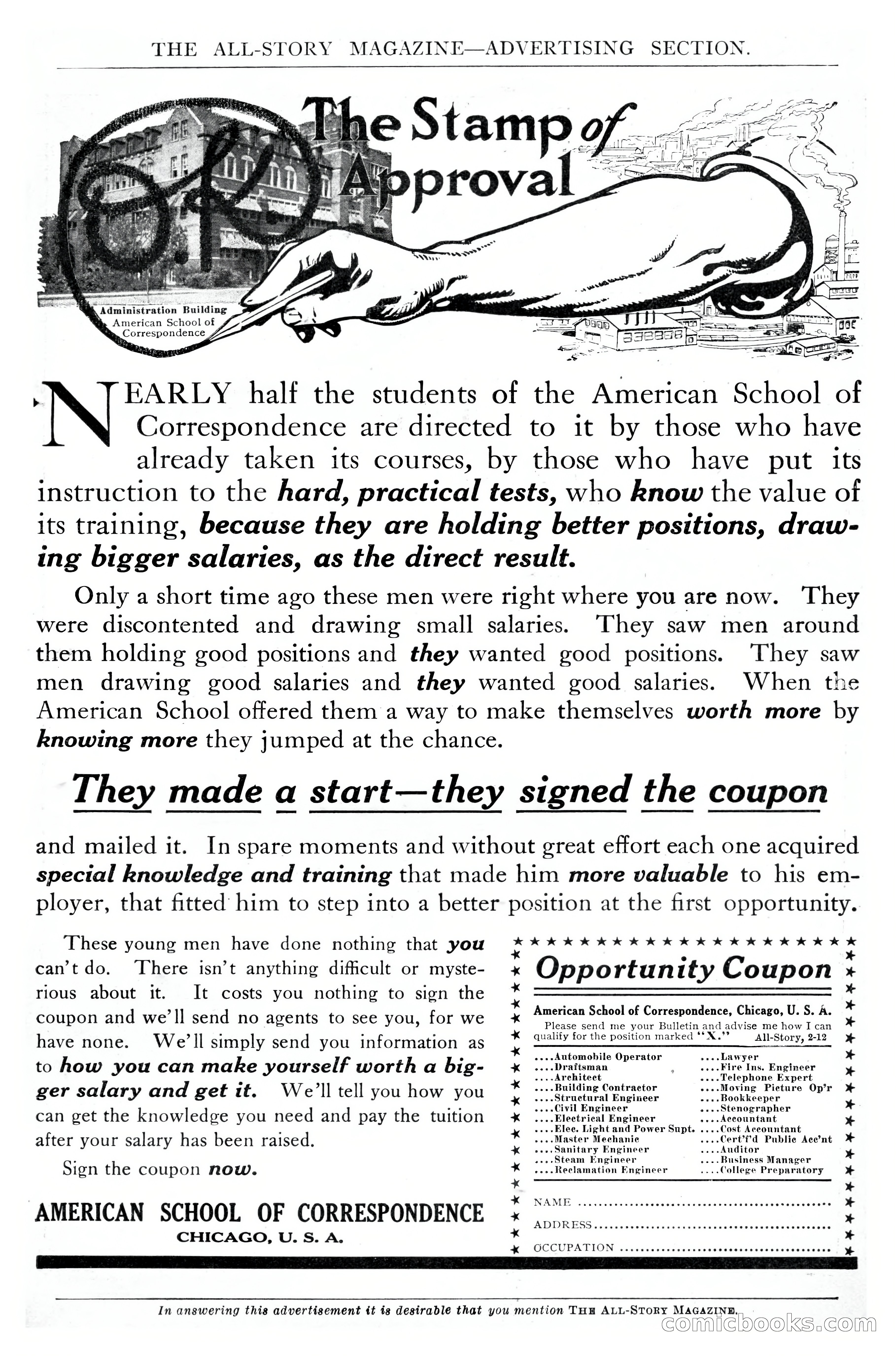 The All-Story Magazine, February 1912 — page 221 of 226